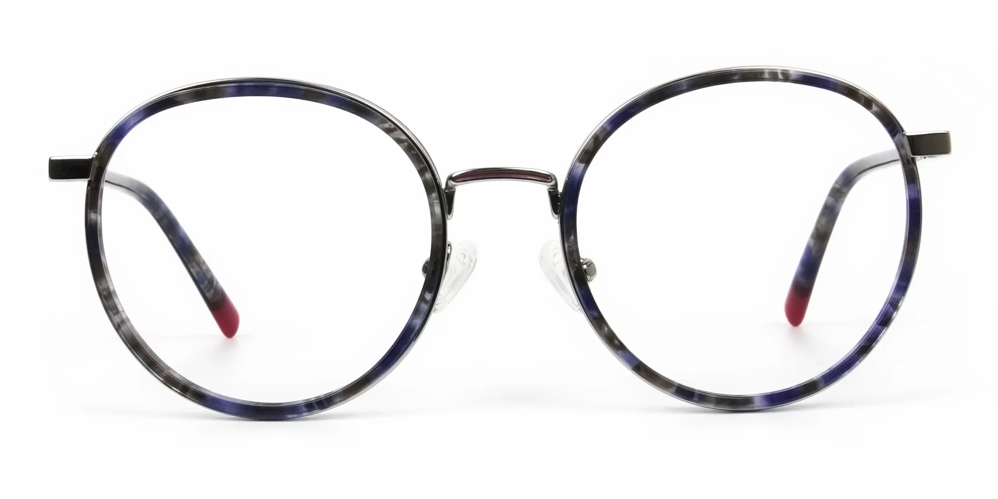 Ocean Blue Tortoise & Silver Eyeglasses - 2
