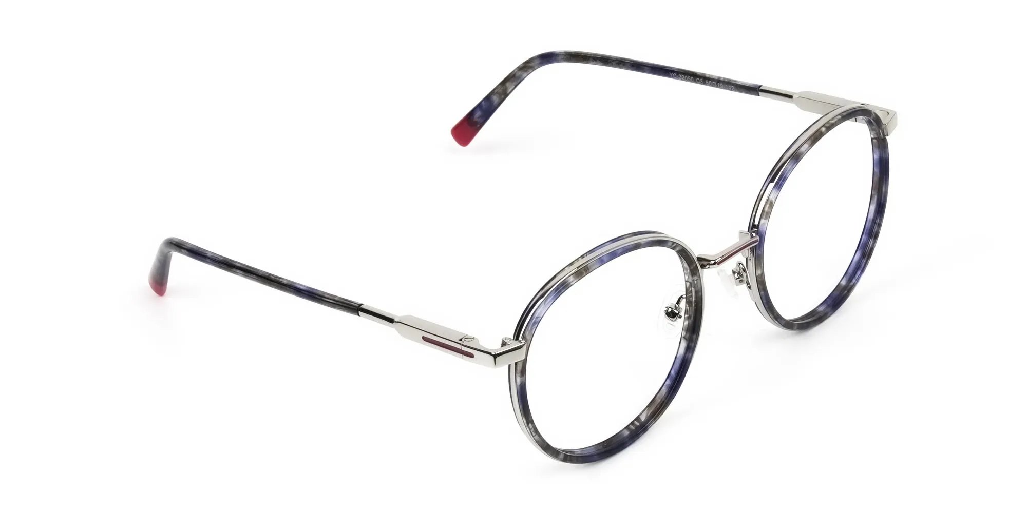 Ocean Blue Tortoise & Silver Eyeglasses - 2