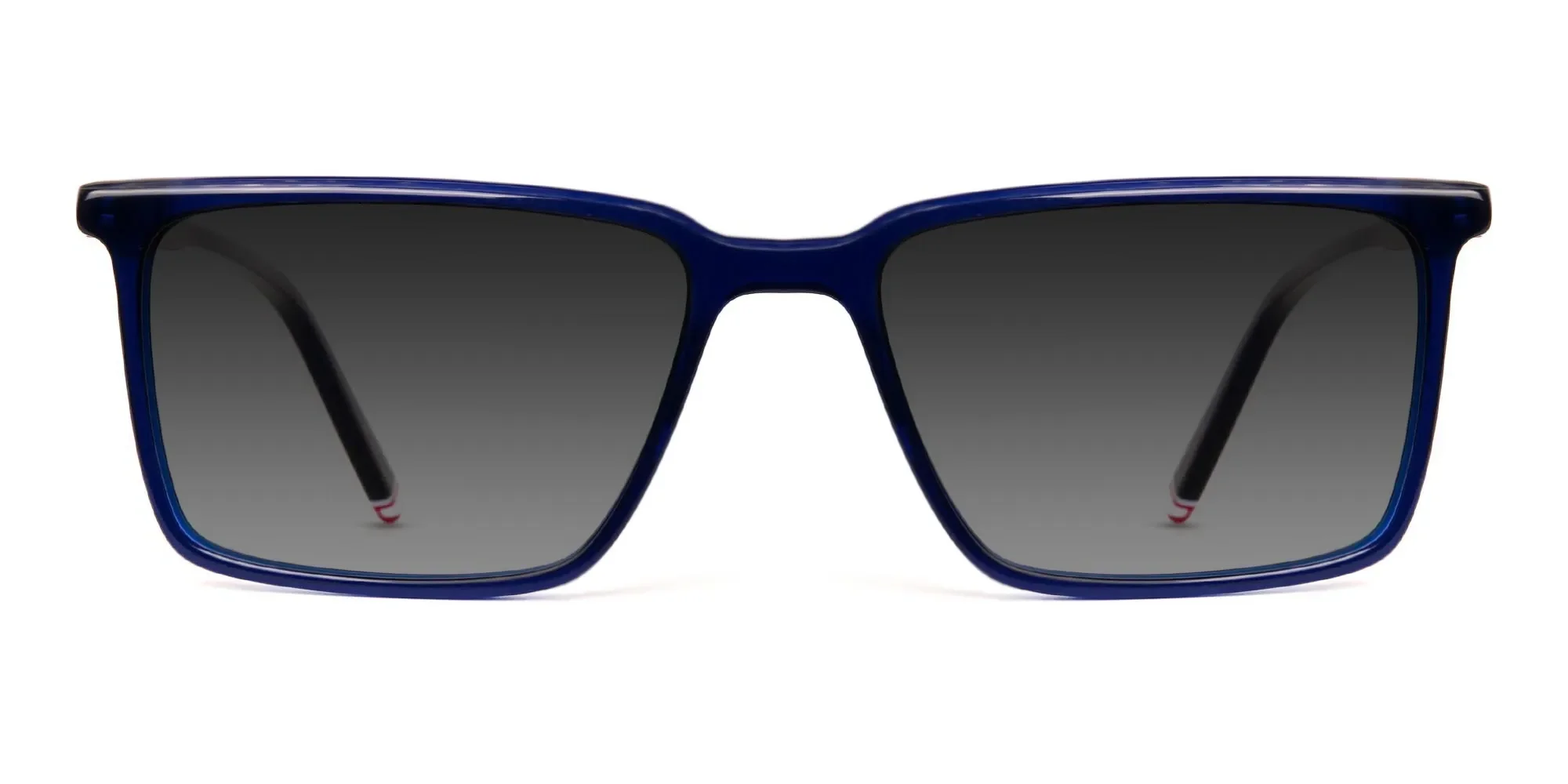 Blue Tinted Rectangular Sunglasses-2
