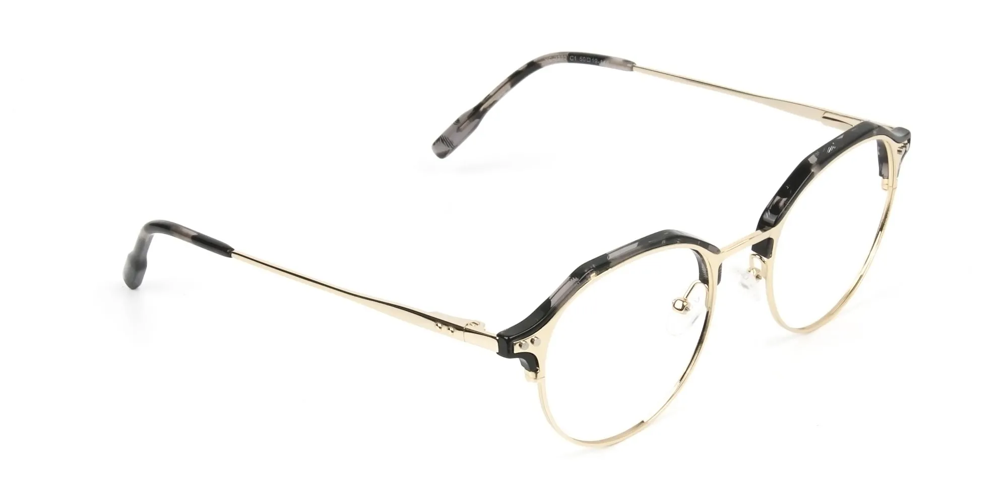 Marble Grey & Gold Weightless Glasses in Mixed material  - 1