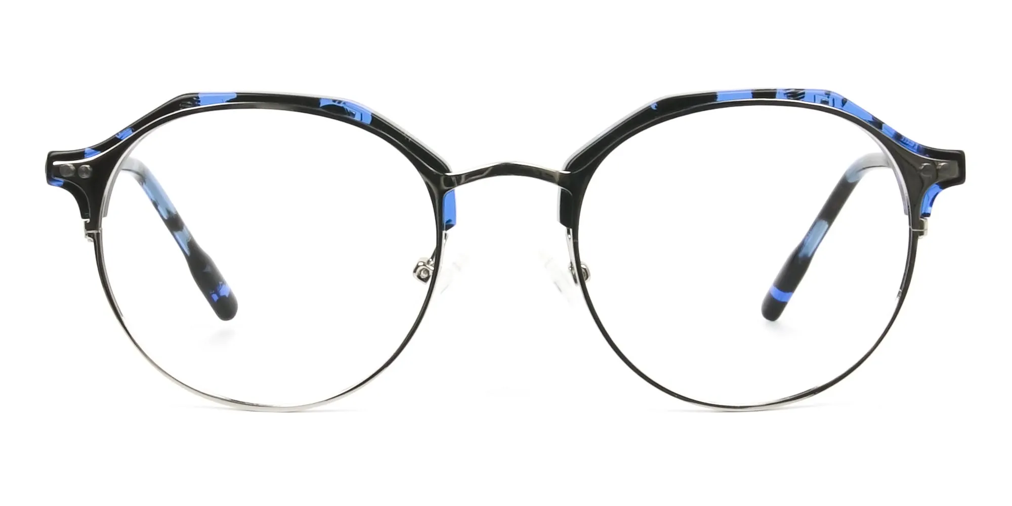 Blue Marble & Silver Weightless Tortoiseshell Glasses  in Mixed material - 1