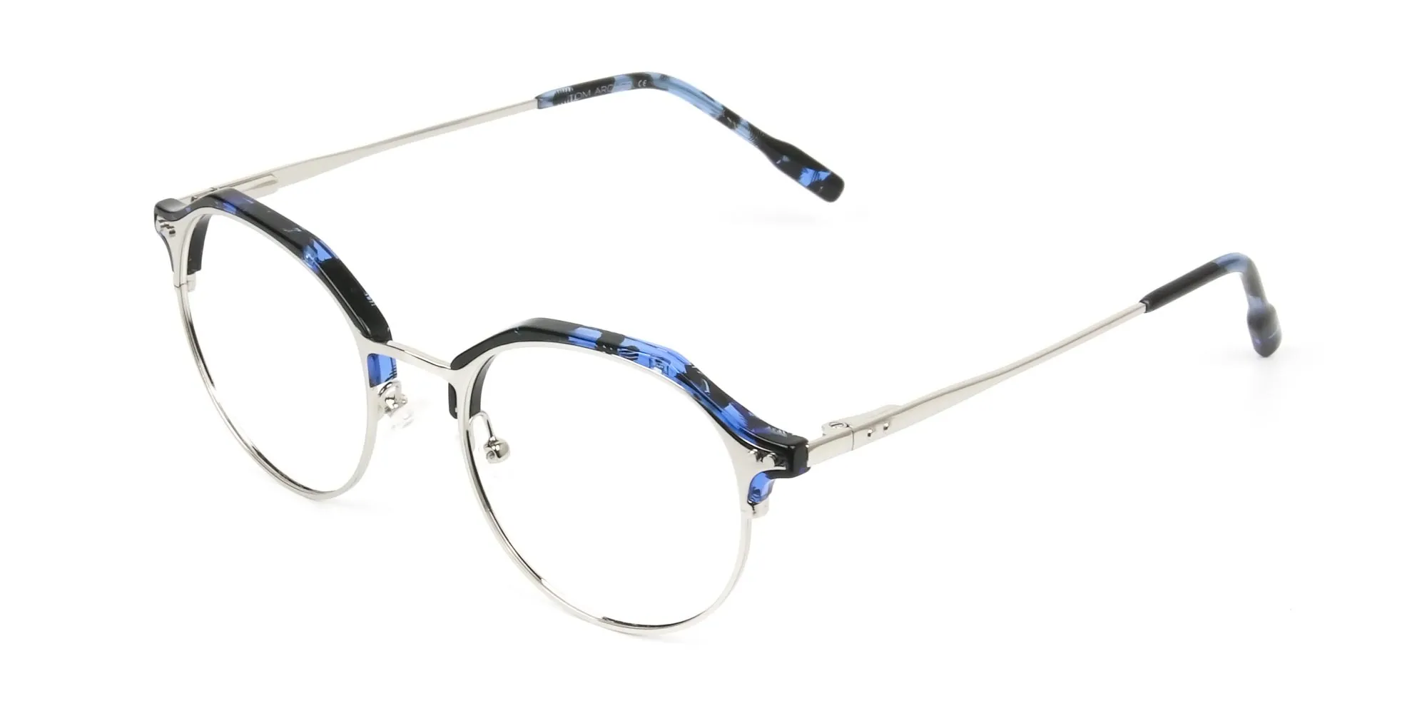Blue Marble & Silver Weightless Tortoiseshell Glasses in Mixed material - 1