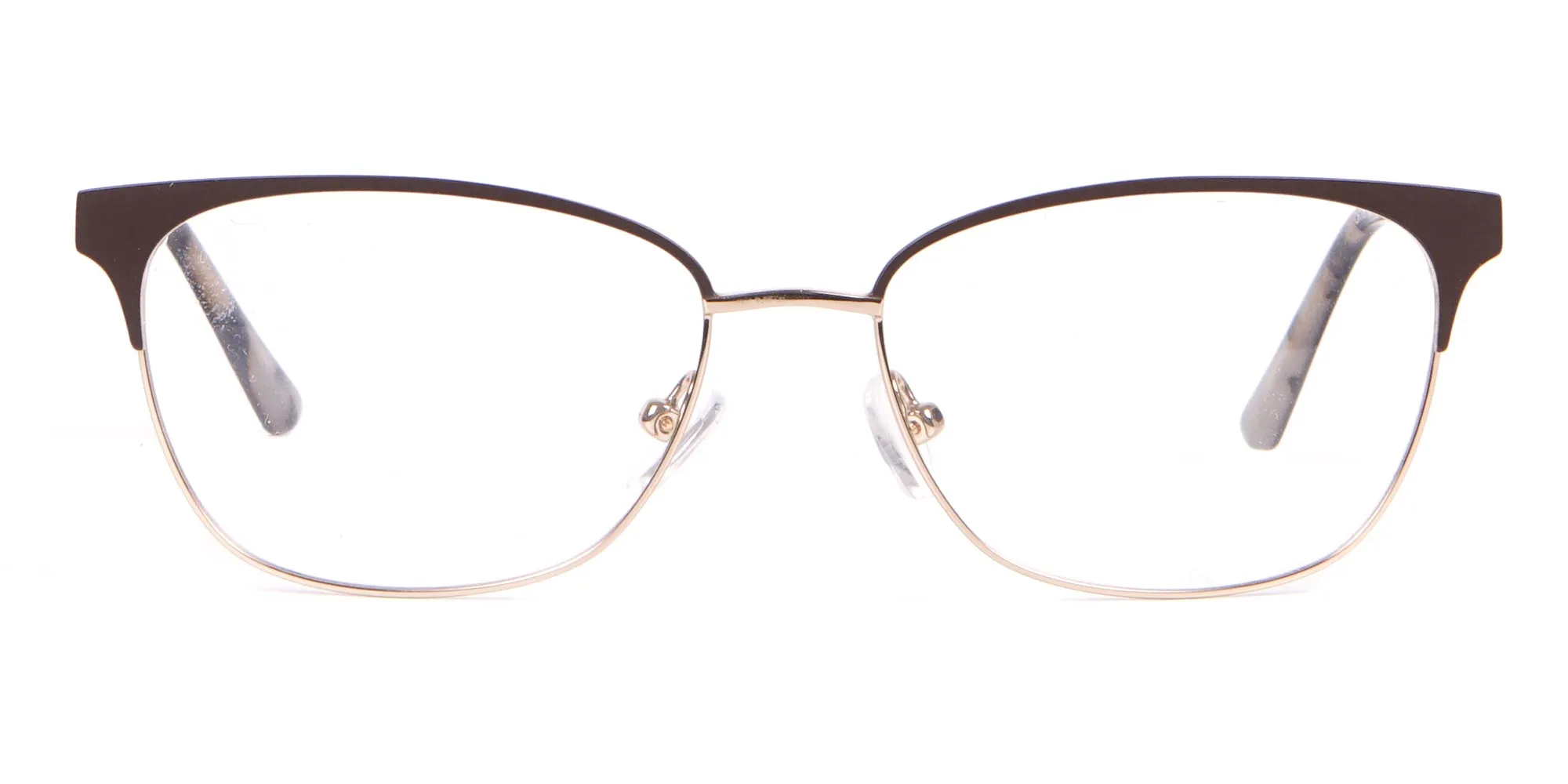 Calvin Klein CK18108 Women Rectangular Metal Glasses Brown-2