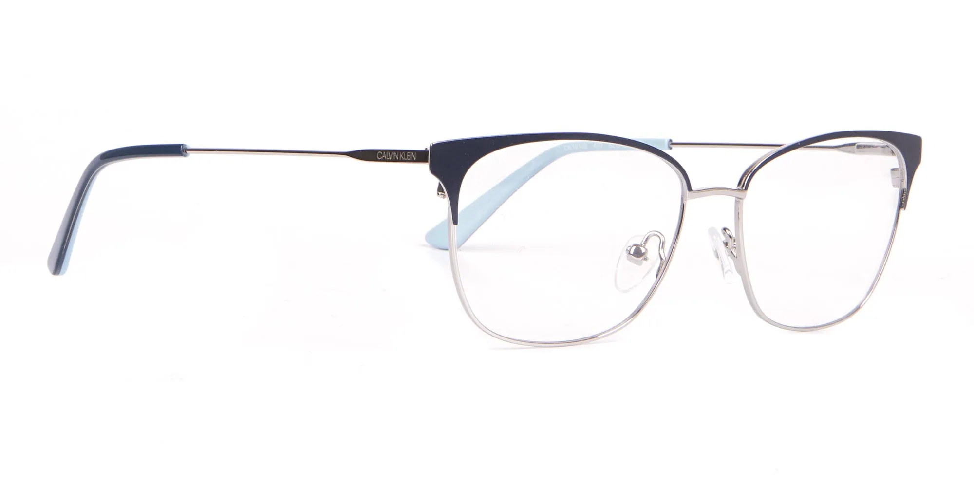 Calvin Klein CK18108 Women Rectangular Metal Glasses Navy-2