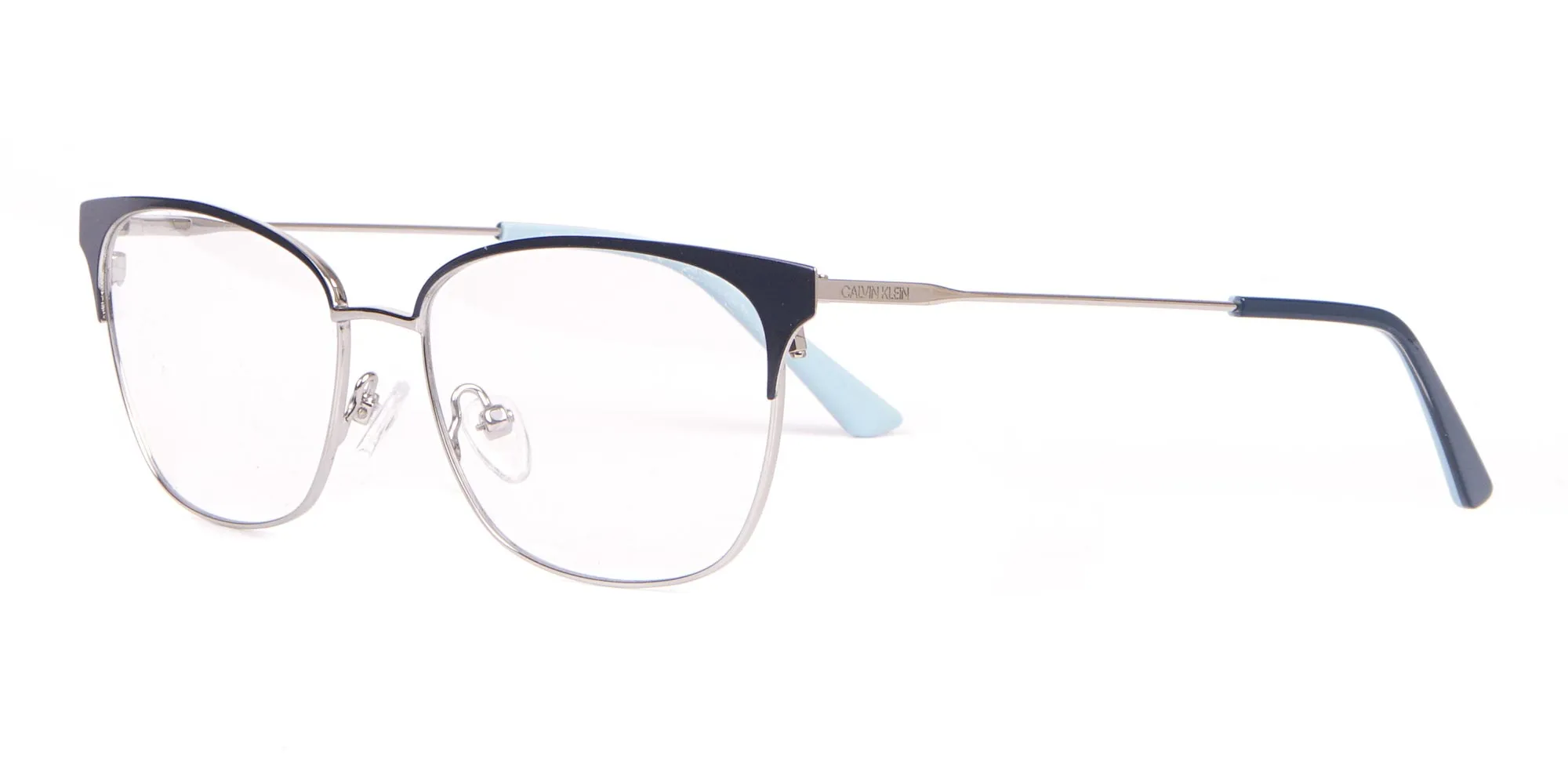 Calvin Klein CK18108 Women Rectangular Metal Glasses Navy-2