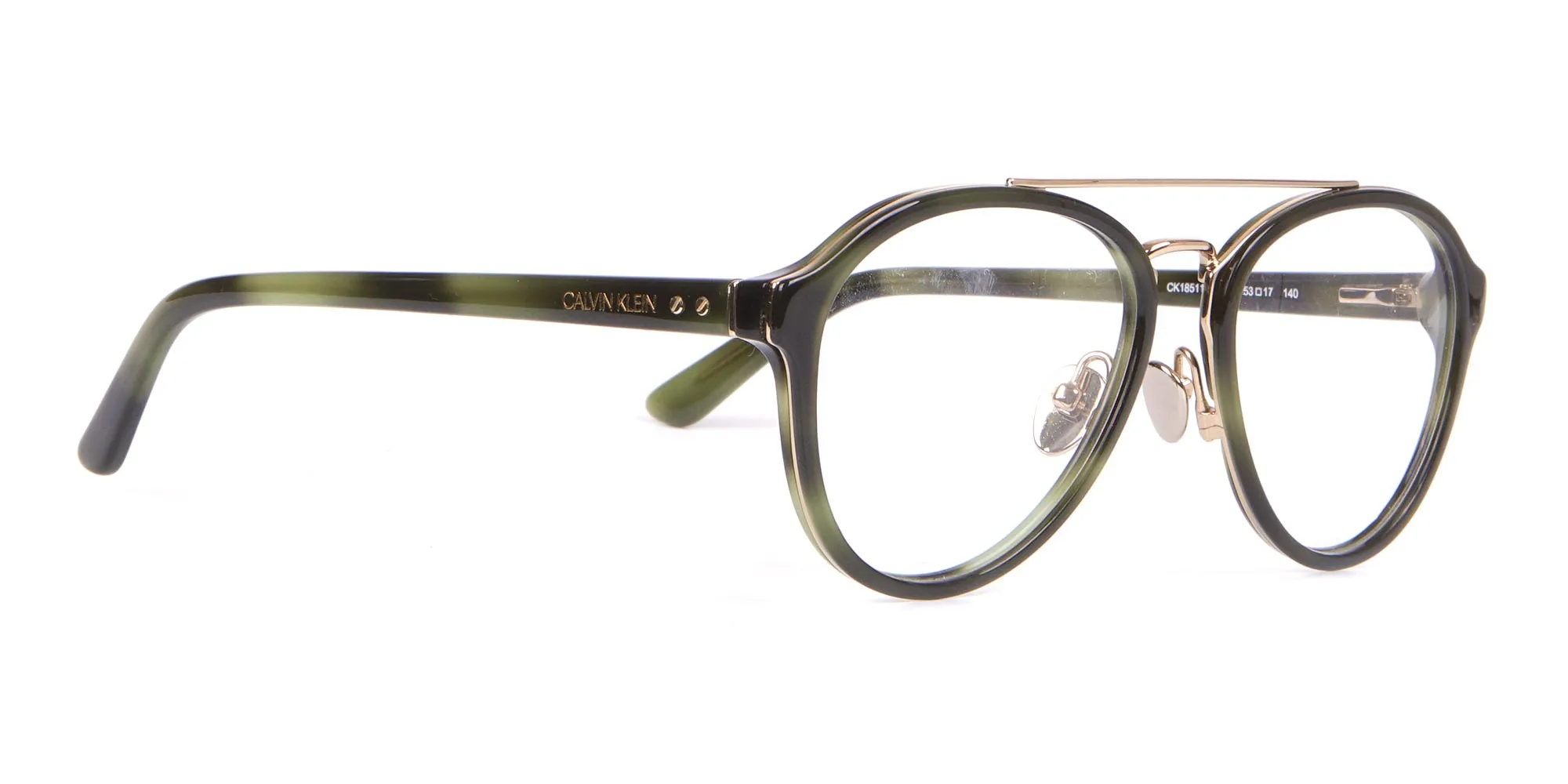 Clavin Klein CK18511 Pilot Pilot Glasses Green Tortoise-2