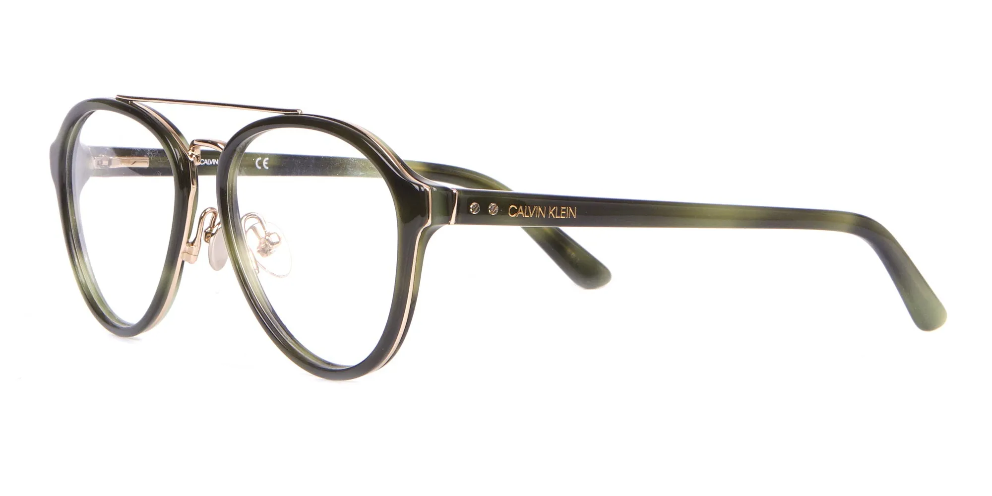 Clavin Klein CK18511 Pilot Pilot Glasses Green Tortoise-2