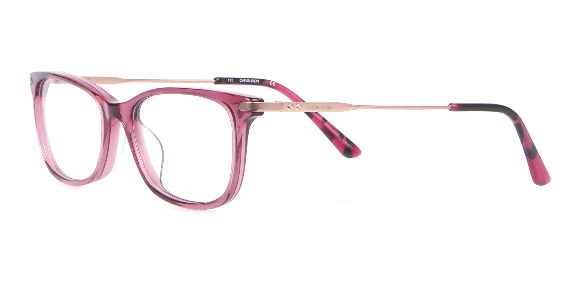 Calvin Klein CK18722 Cat-Eye Rectangular Frame Rosy Pink-2