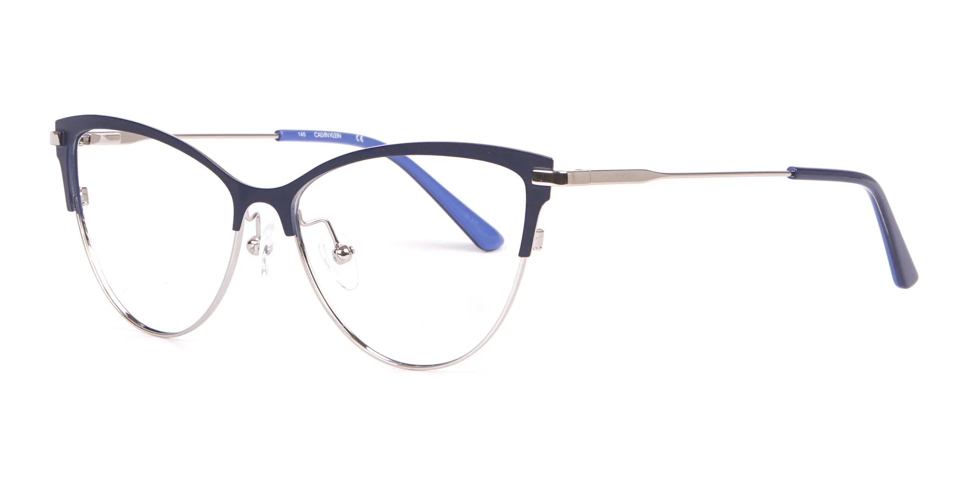 Calvin Klein CK19111 Women Cat-Eye Browline Glasses Navy -2