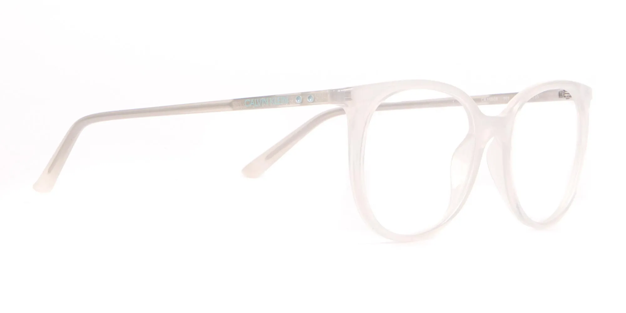 Calvin Klein CK19508 Milky White Classic Round Glasses-2
