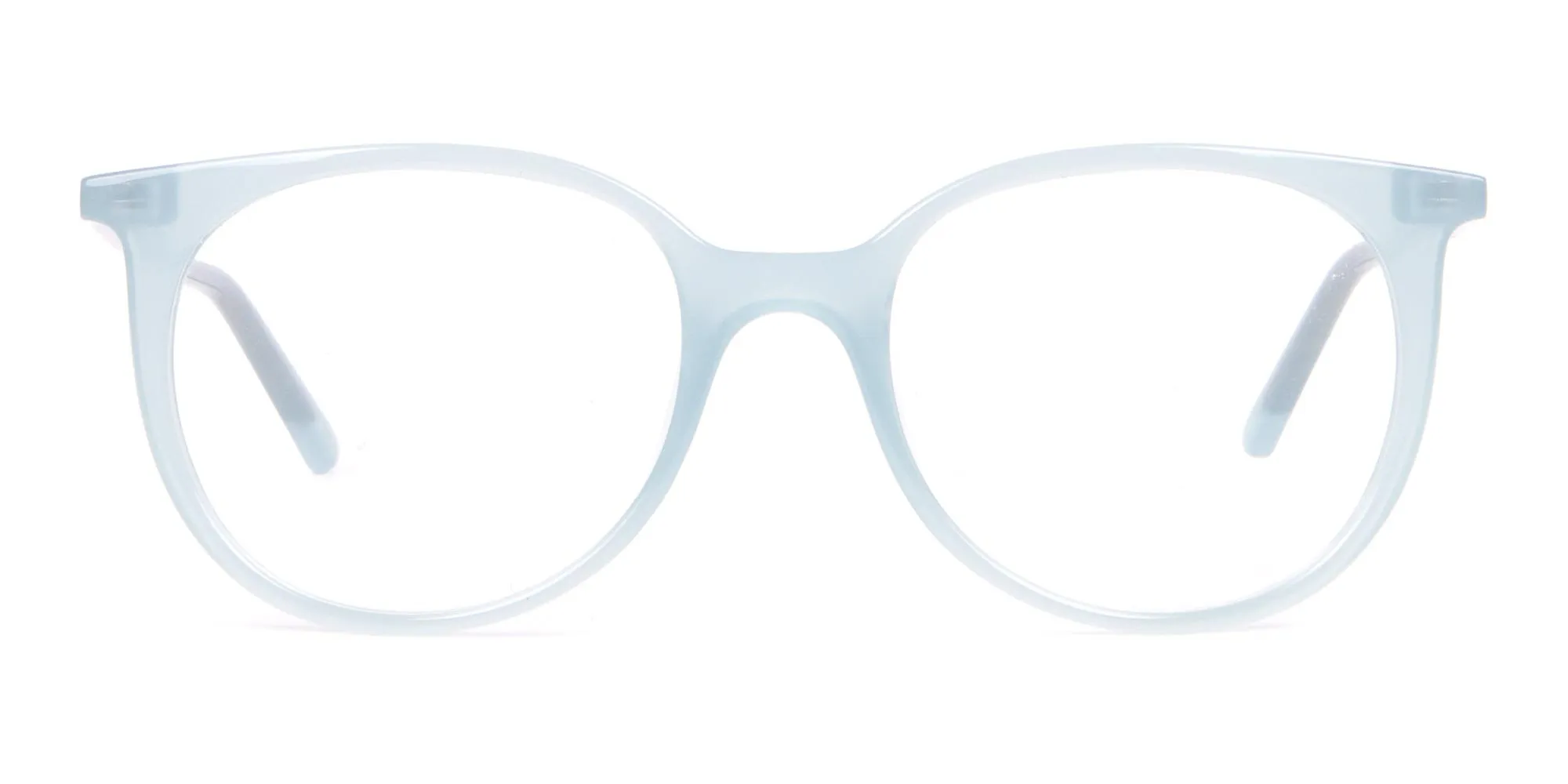 Calvin Klein CK19508 Milky Blue Classic Round Glasses-2