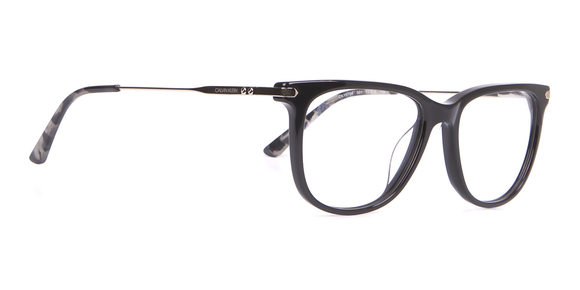 Calvin Klein CK19704 Square Glasses In Glossy Black-1