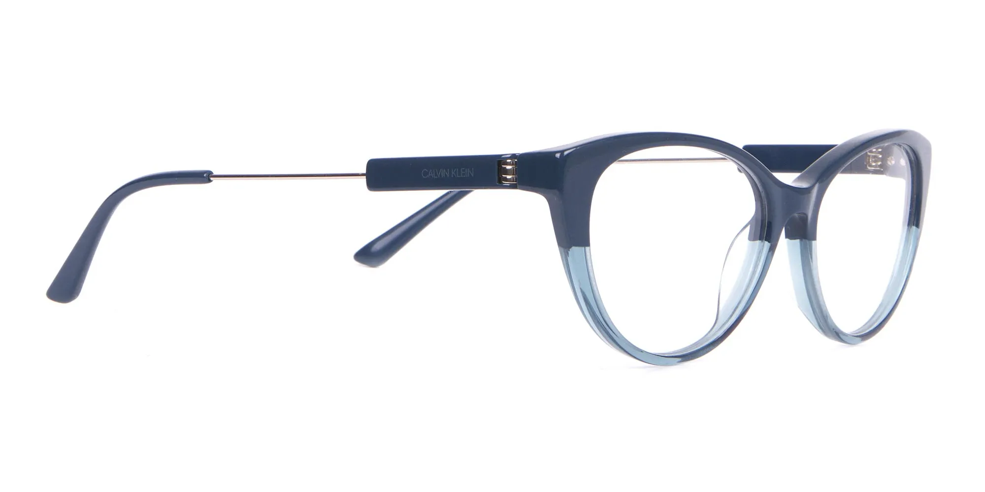 Calvin Klein CK19706 Women Two Tone Cat-Eye Glasses Blue-2