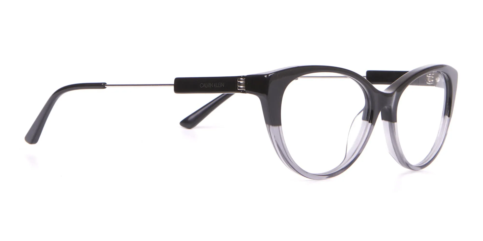 Calvin Klein CK19706 Women Two Tone Cat-Eye Glasses Black-2