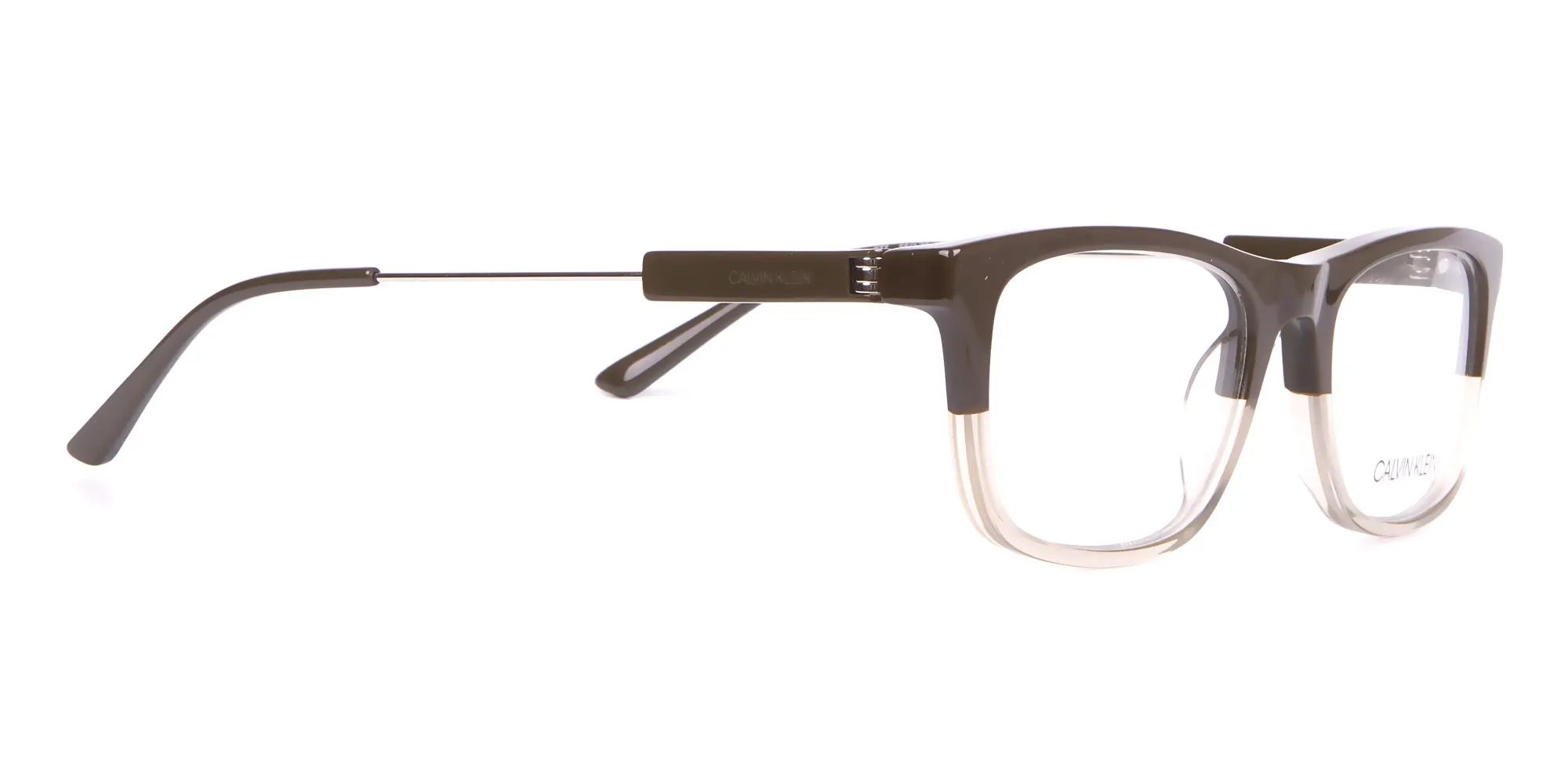 Calvin Klein CK19707 Two-Tone Rectangular Glasses In Brown-2