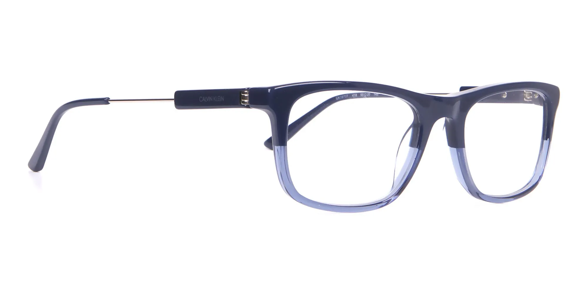 Calvin Klein CK19707 Two-Tone Rectangular Glasses Navy-2