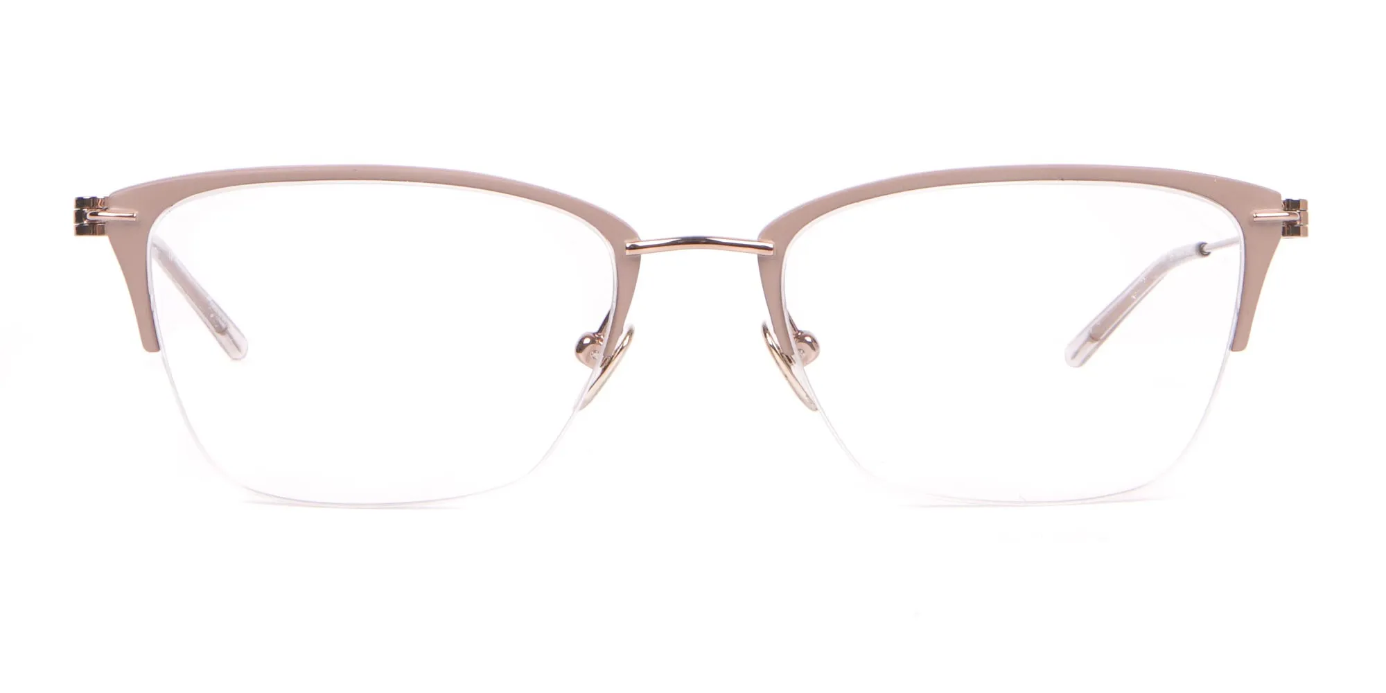 Calvin Klein CK8065 Women Titanium Half-Rimmed Glasses Nude-2