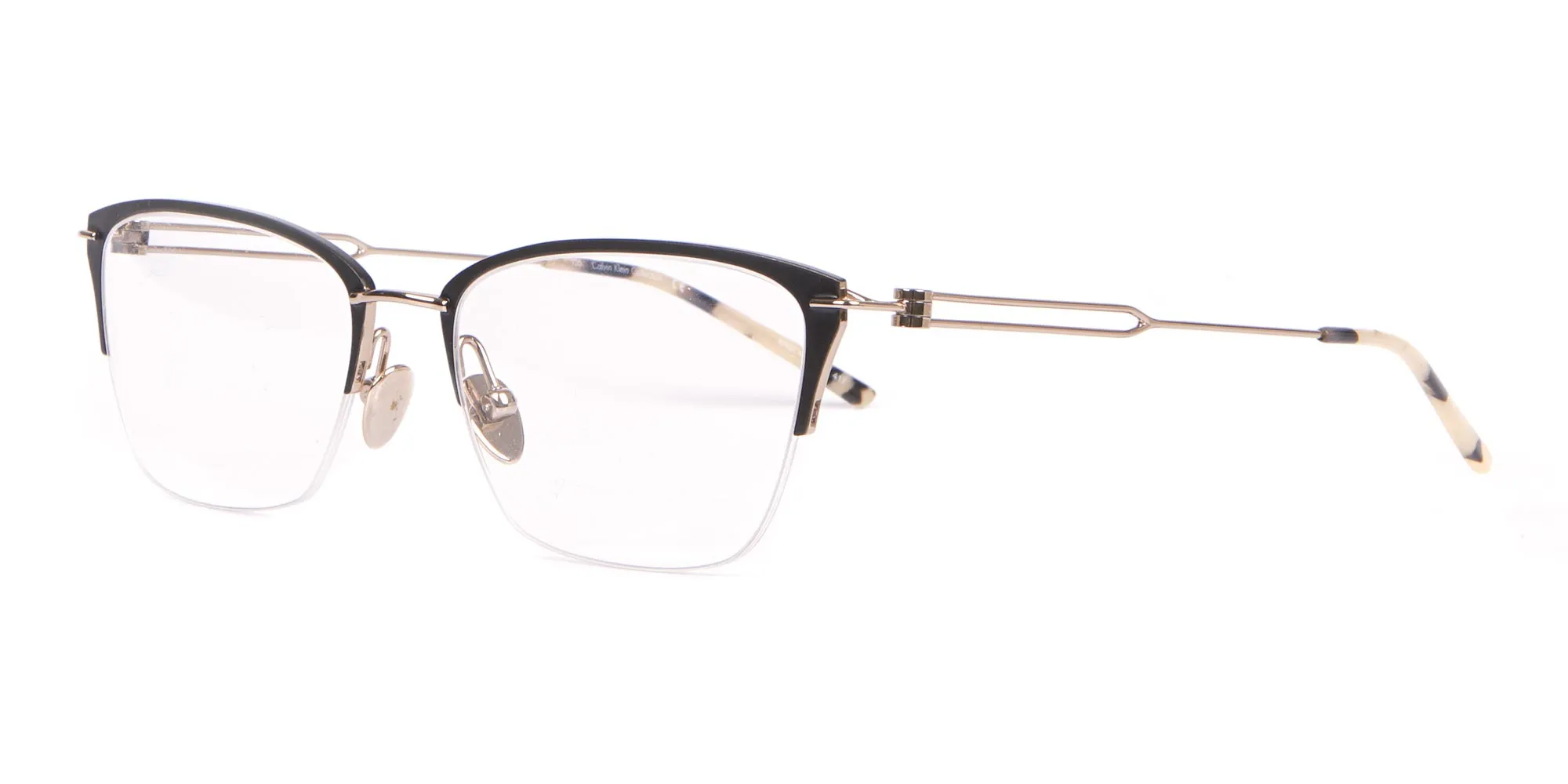 Calvin Klein CK8065 Women Titanium Half-Rimmed Frame Black -2