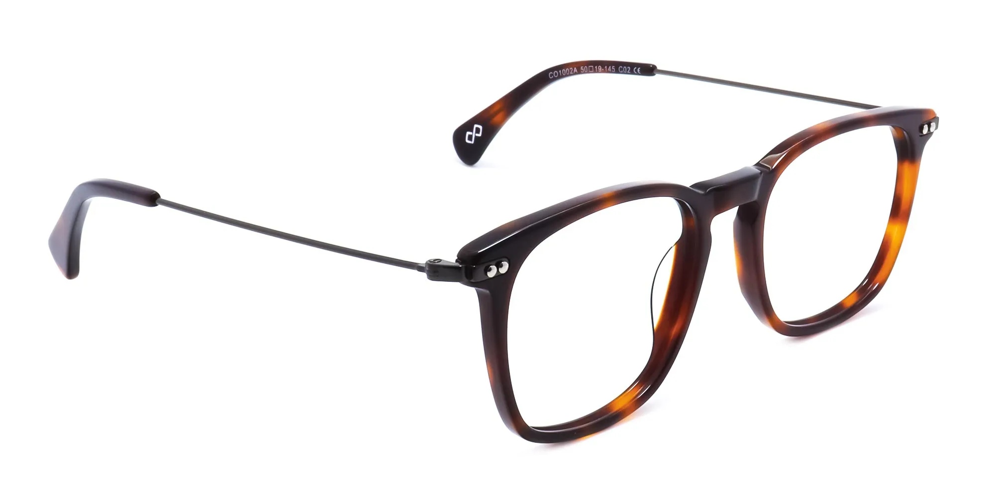 square tortoise shell eyeglasses-2