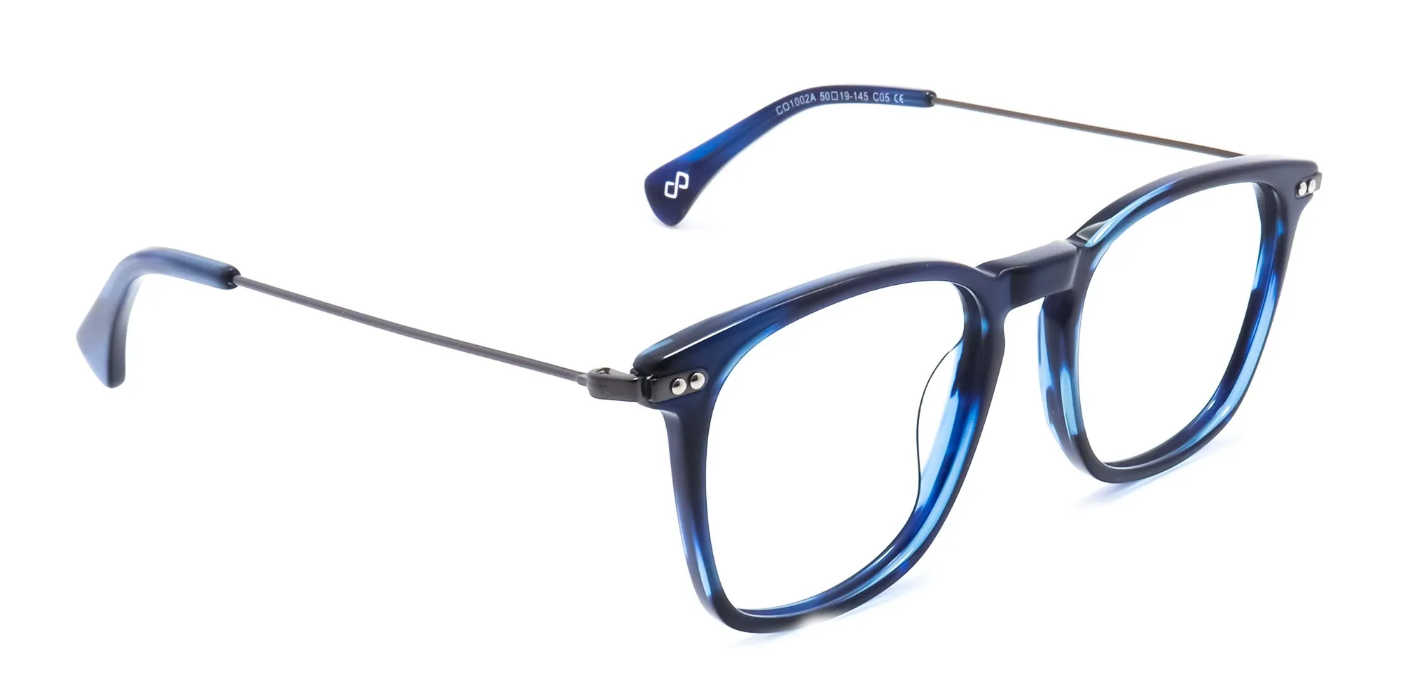 Blue Tortoiseshell square glasses -2