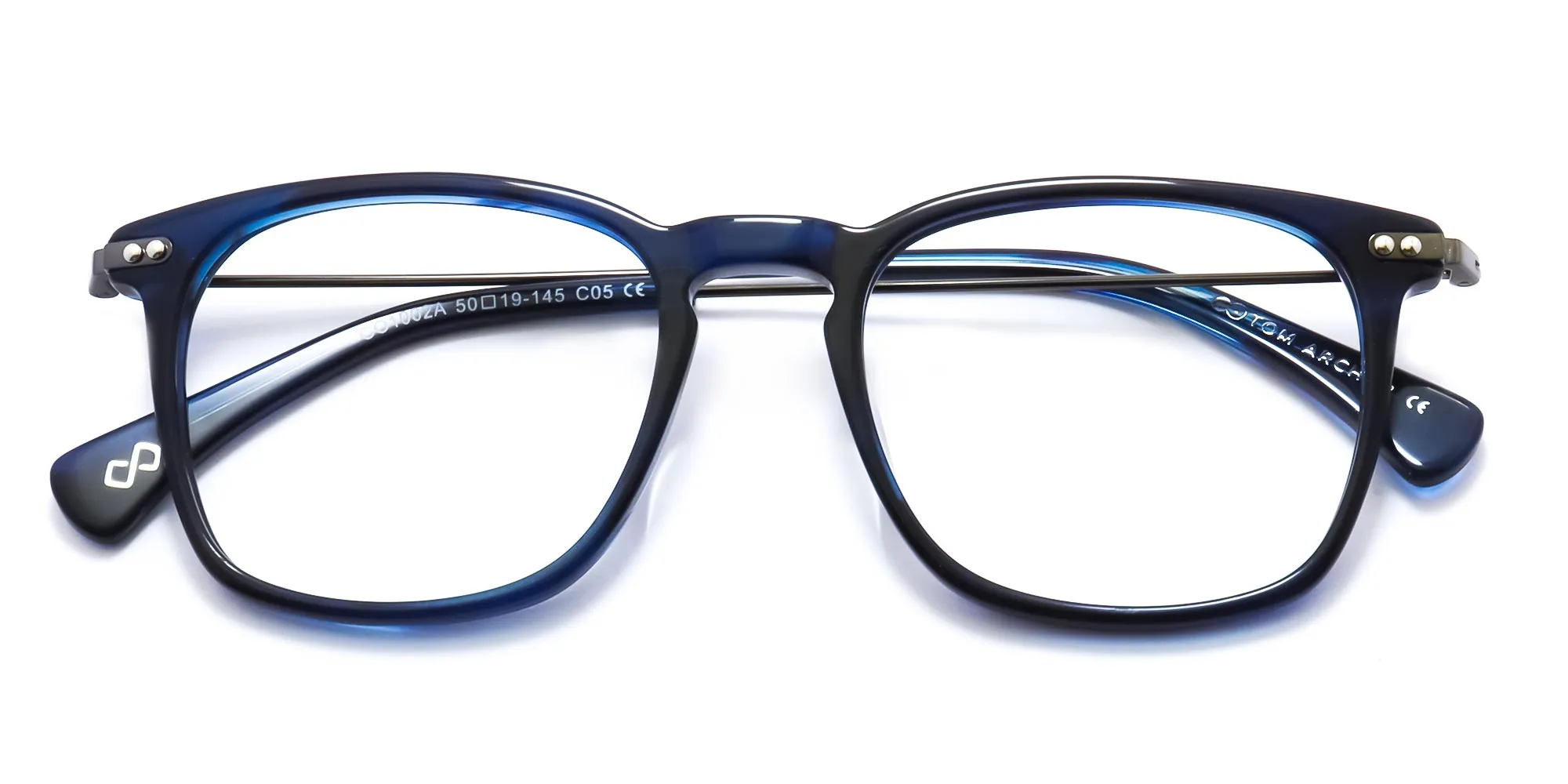 Blue Tortoiseshell square glasses -2