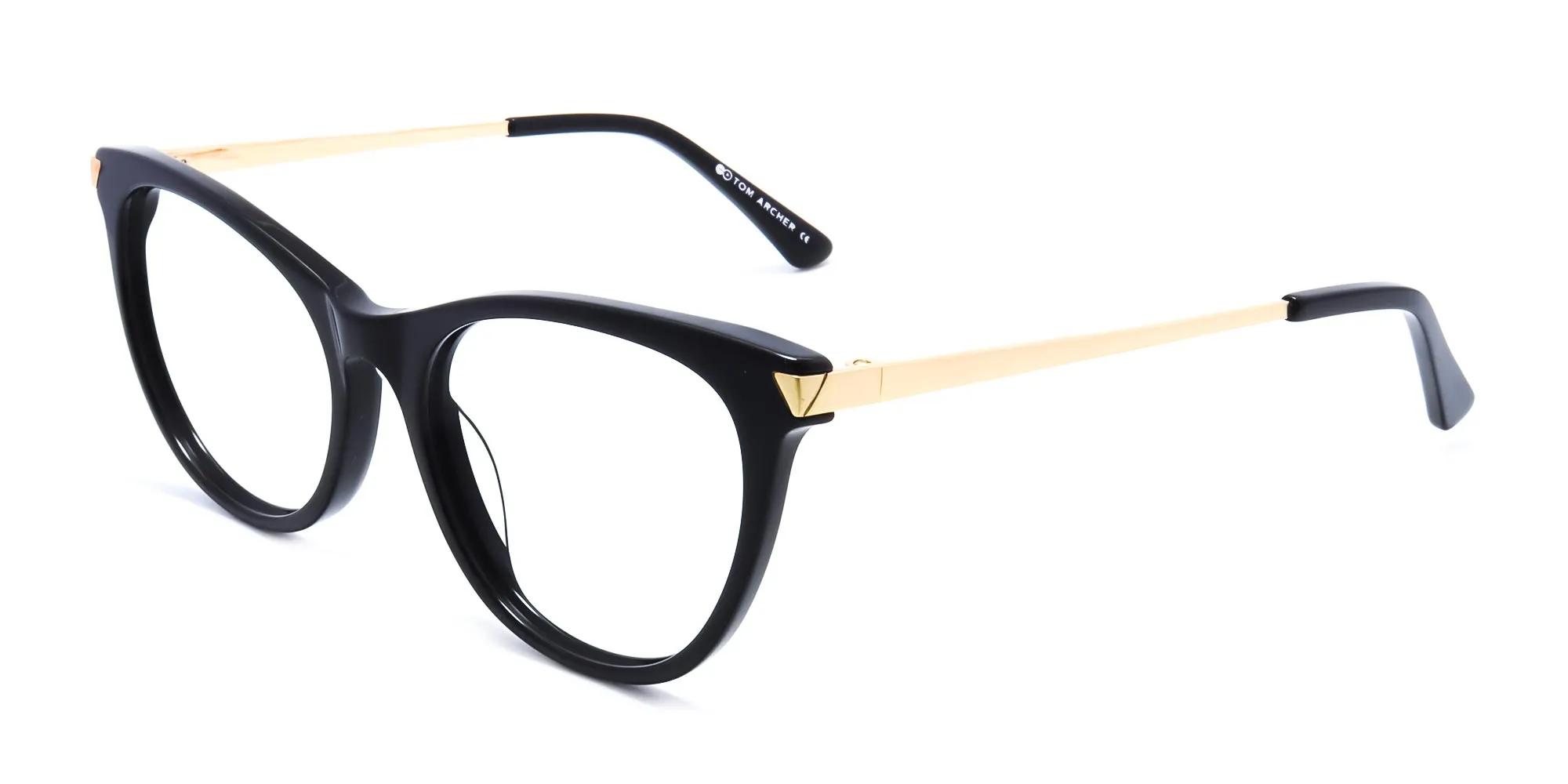 cat eye glasses black and gold specscart-2