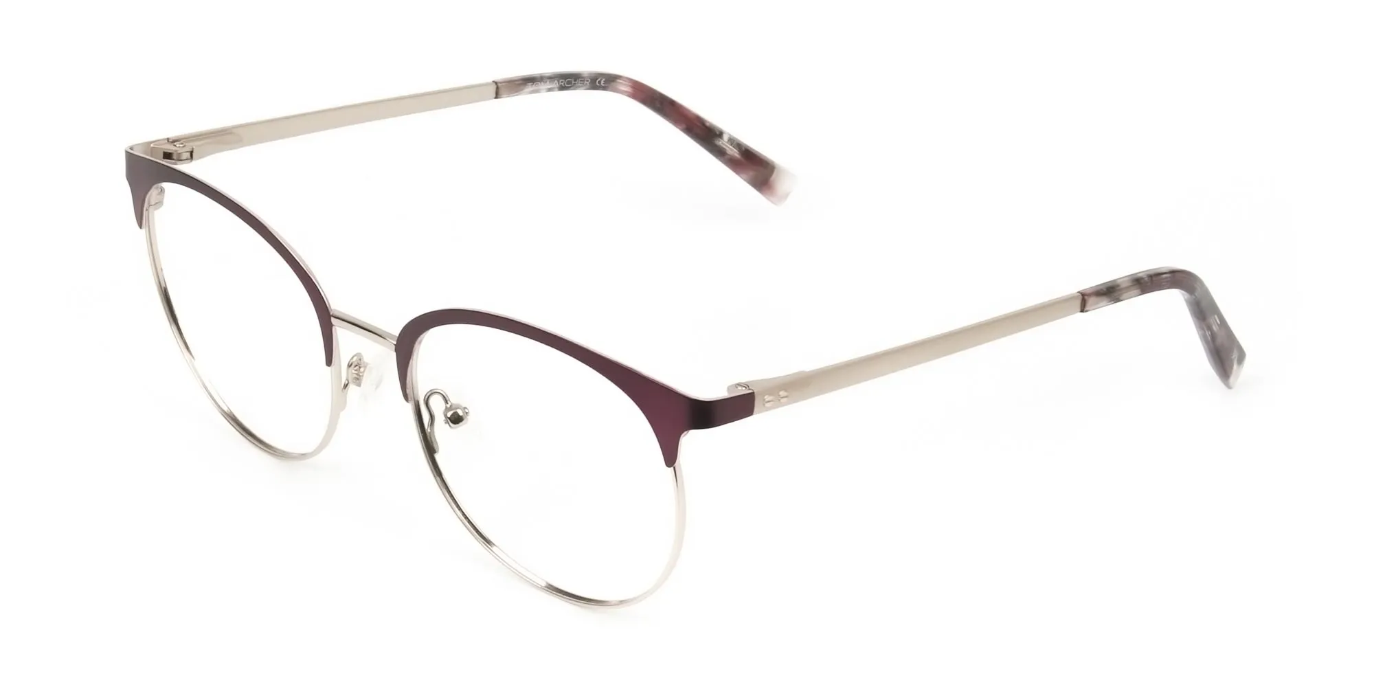 Gold Burgundy Red Clubmaster Glasses Men Women- 2