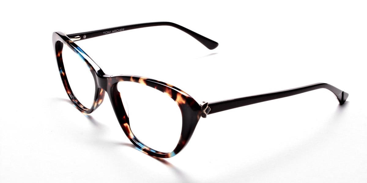 Cat Eye Glasses with Tortoiseshell Colour Textures