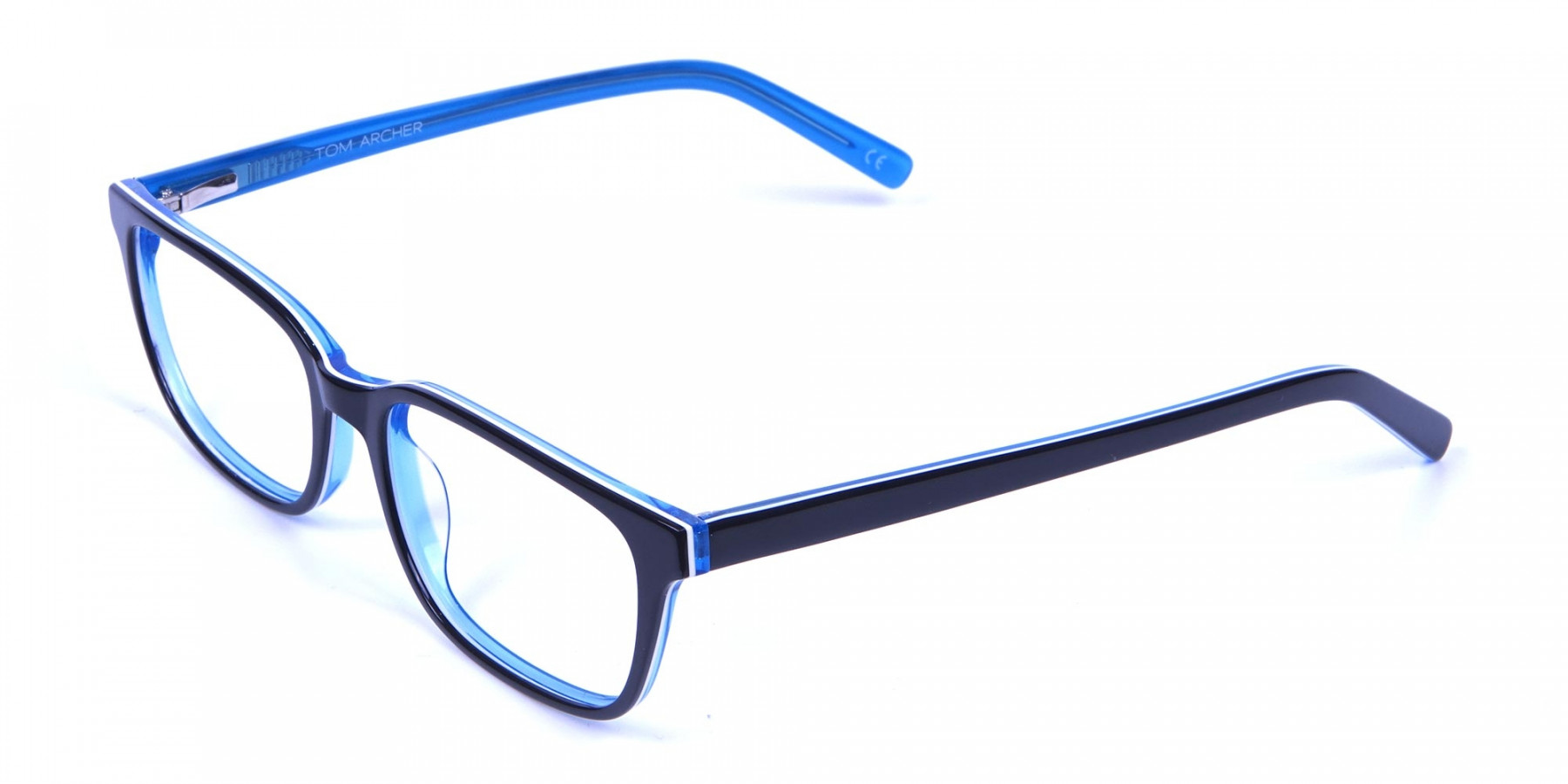 Designer Blue Rectangular Glasses 