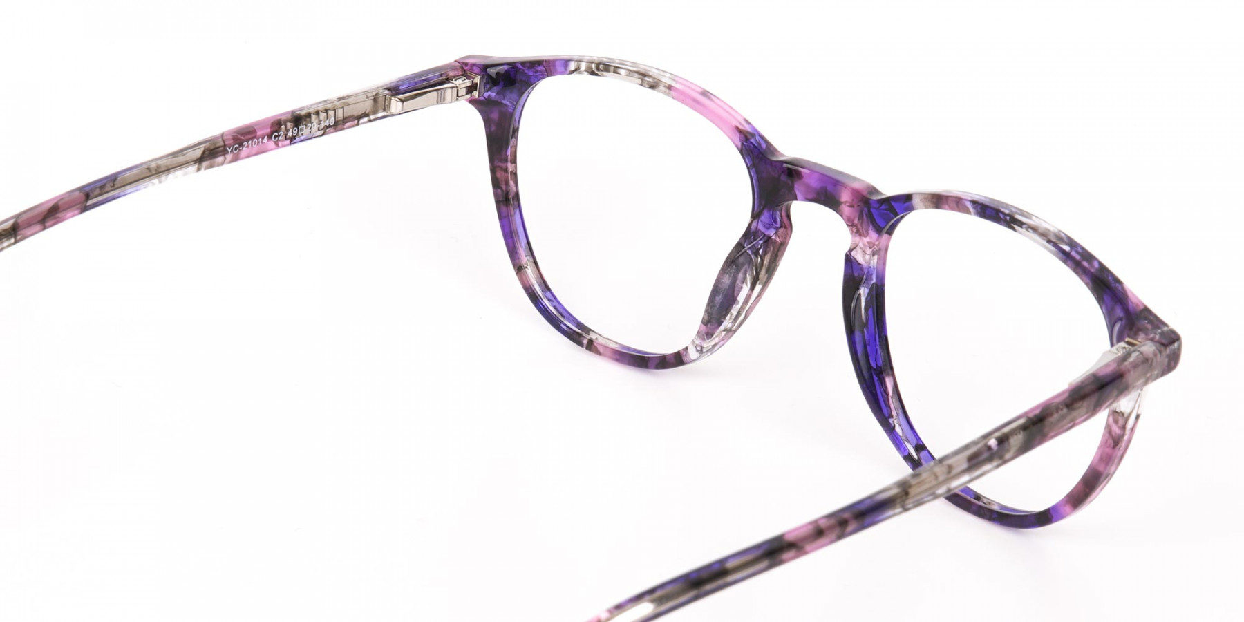 Purple & Rose Pink Tortoise Wayfarer Glasses-1