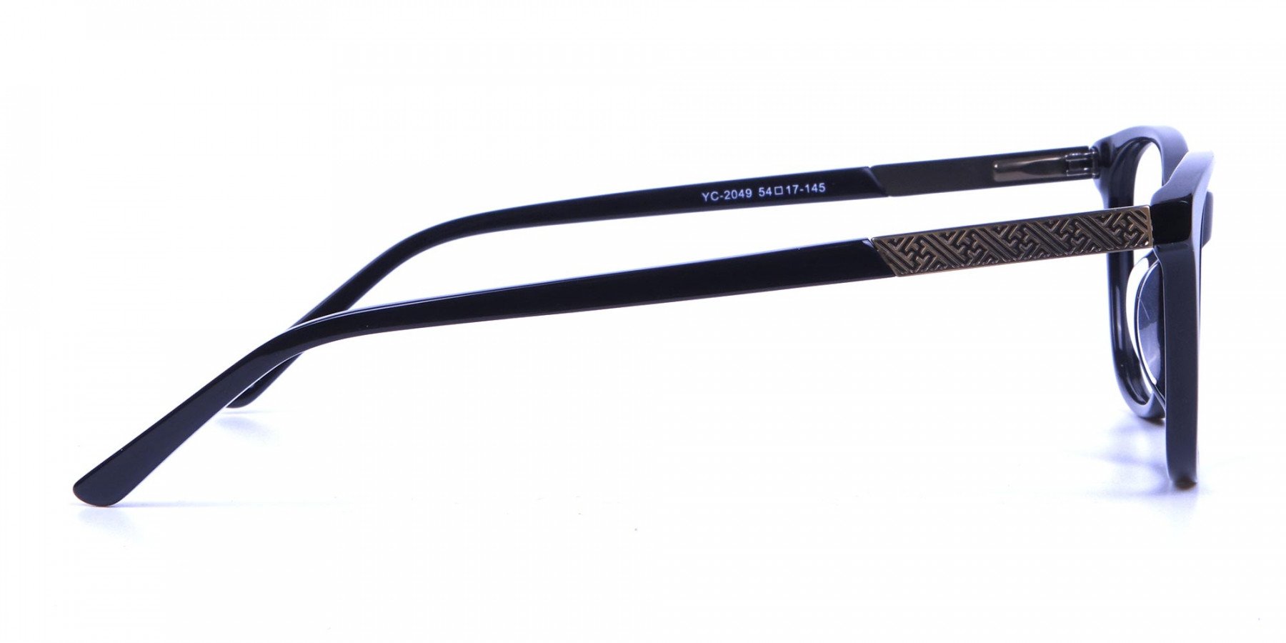 Black and Bronze Cat Eye Style Glasses