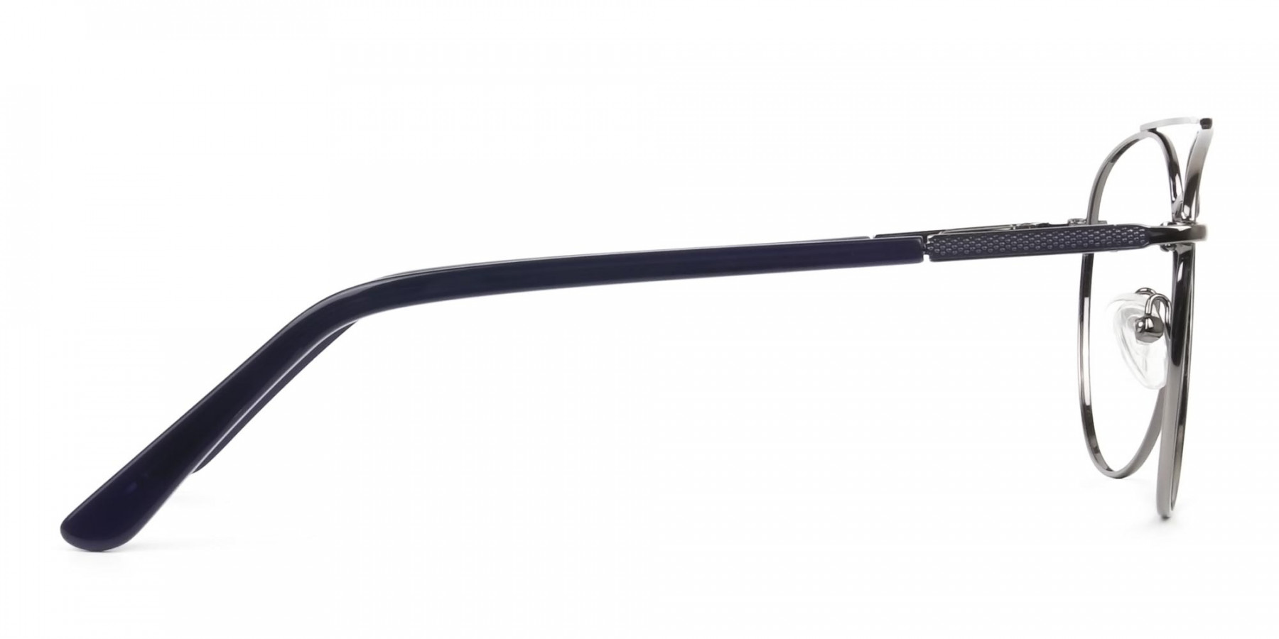 Ultralight Aviator Gunmetal Navy Blue Glasses - 1