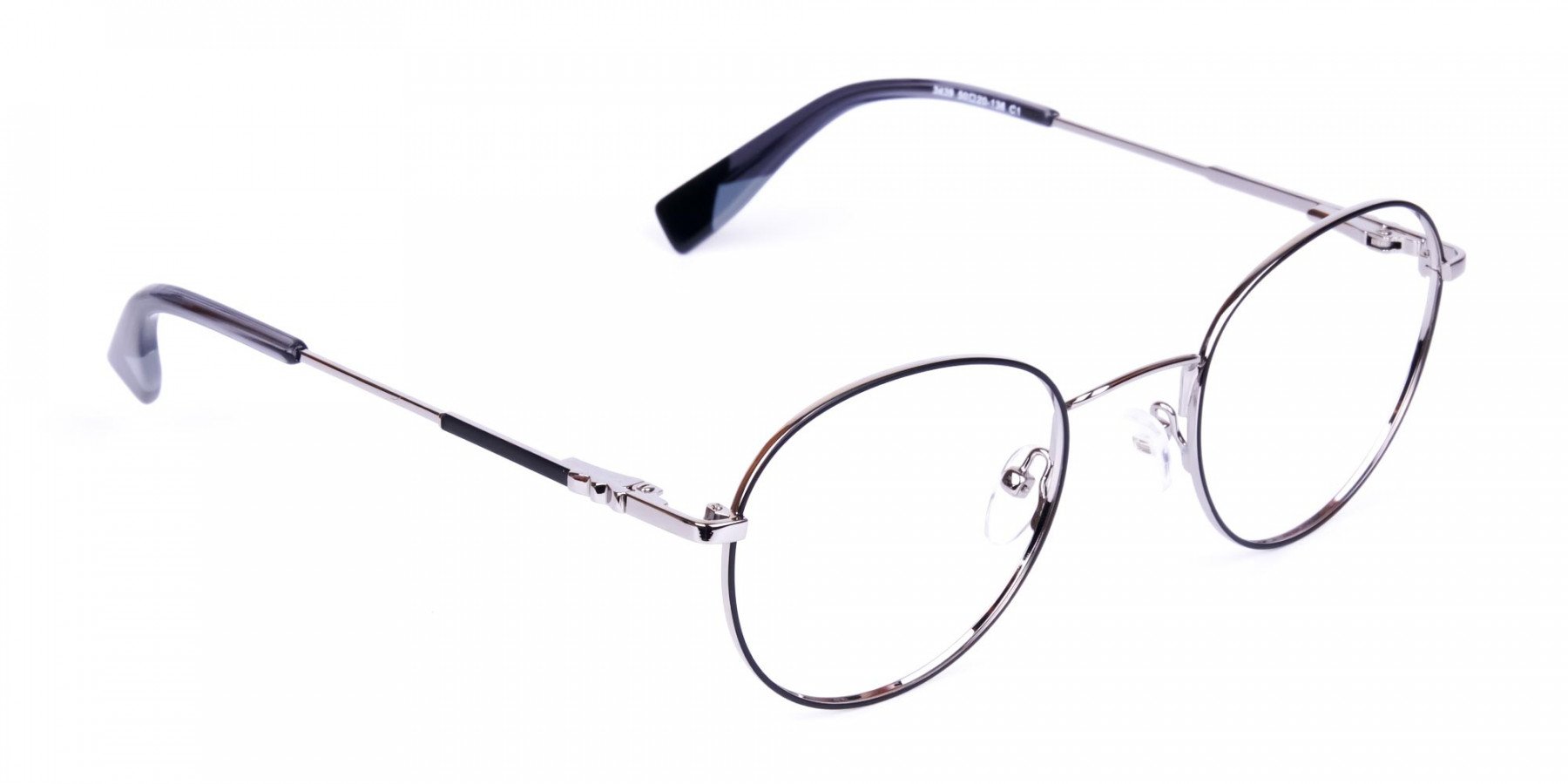 Stylish-Black-Silver-Round-Glasses-1