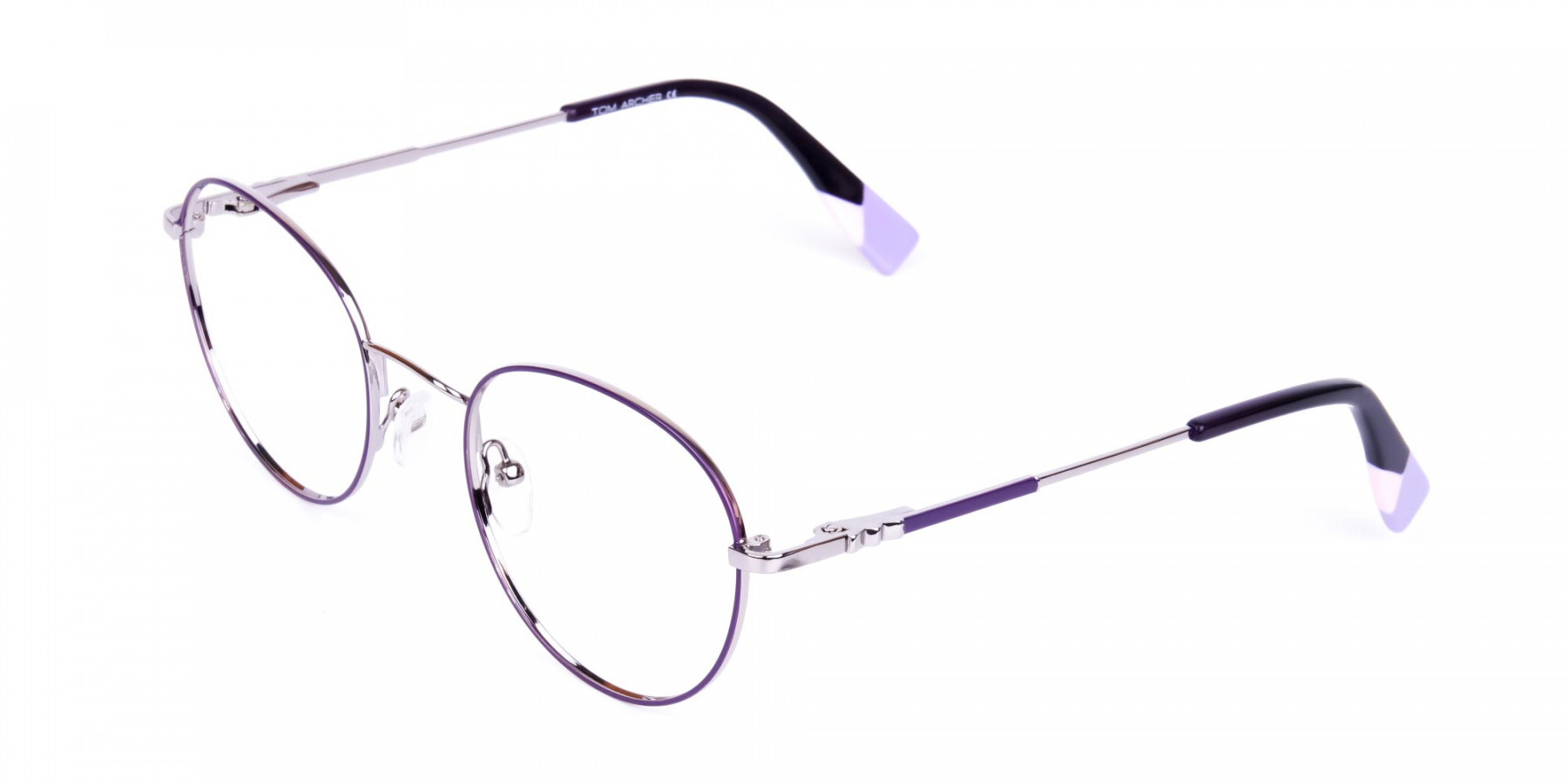 Stylish-Dark-Purple-and-Silver-Round-Glasses-1