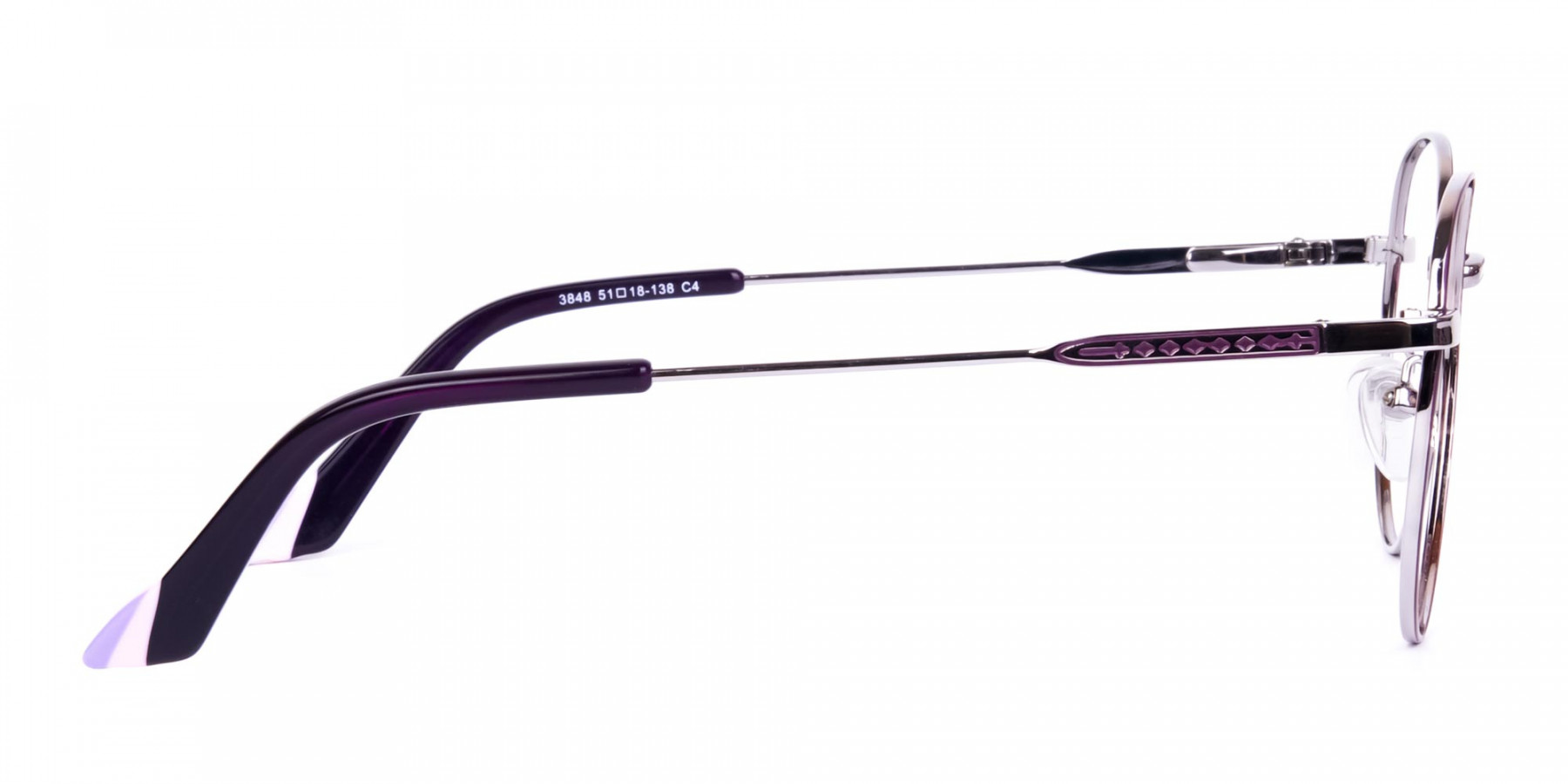 Purple-and-Silver-Metal-Round-Glasses-