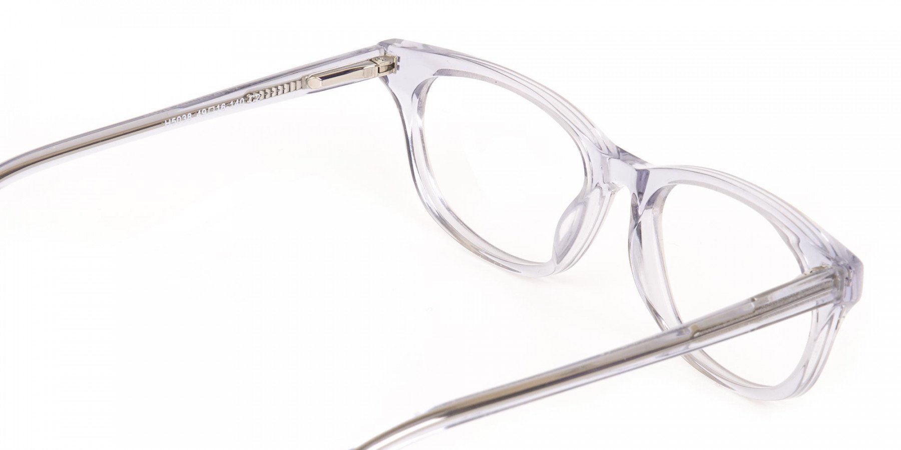 Grey Crystal Rectangular Glasses Unisex-1