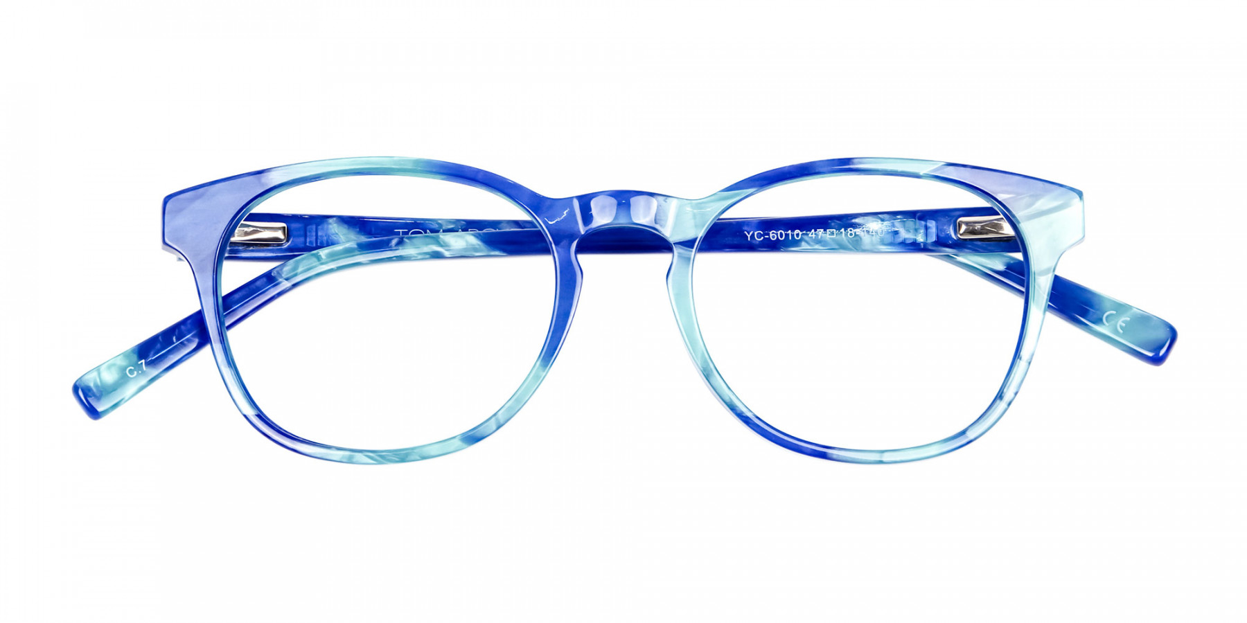 Marble Blue Reading Glasses -1