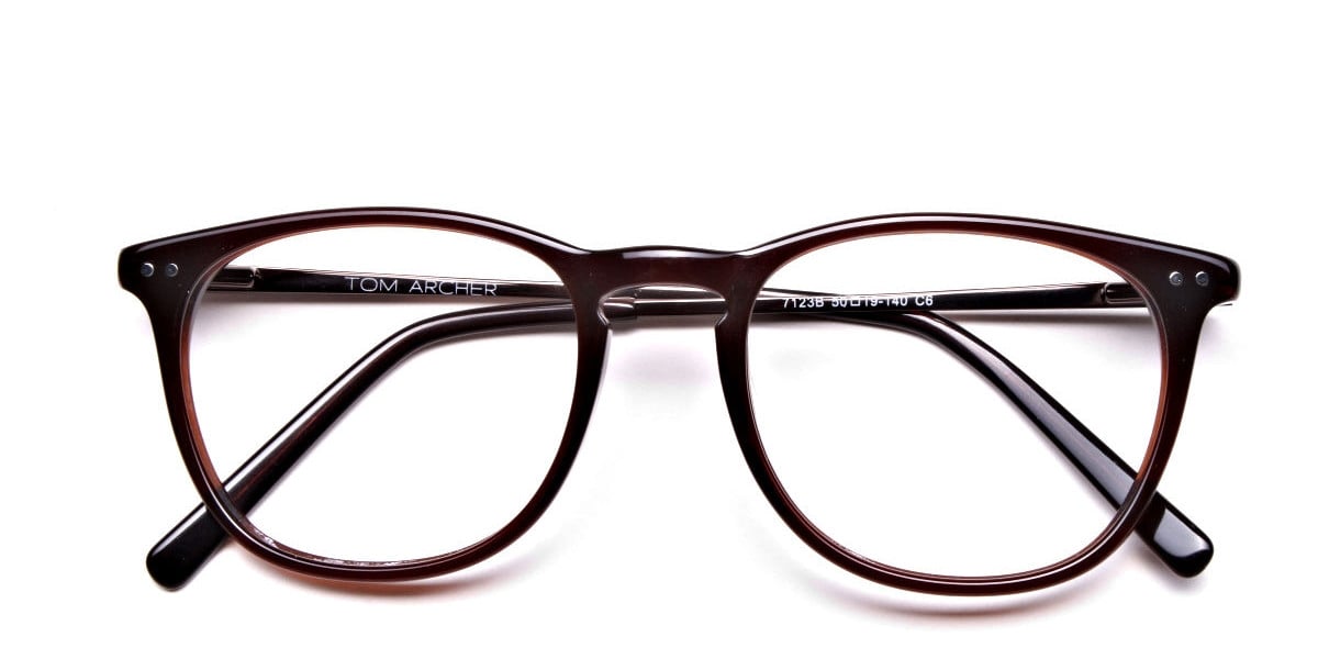 Mocha Brown  Round Glasses, Eyeglasses