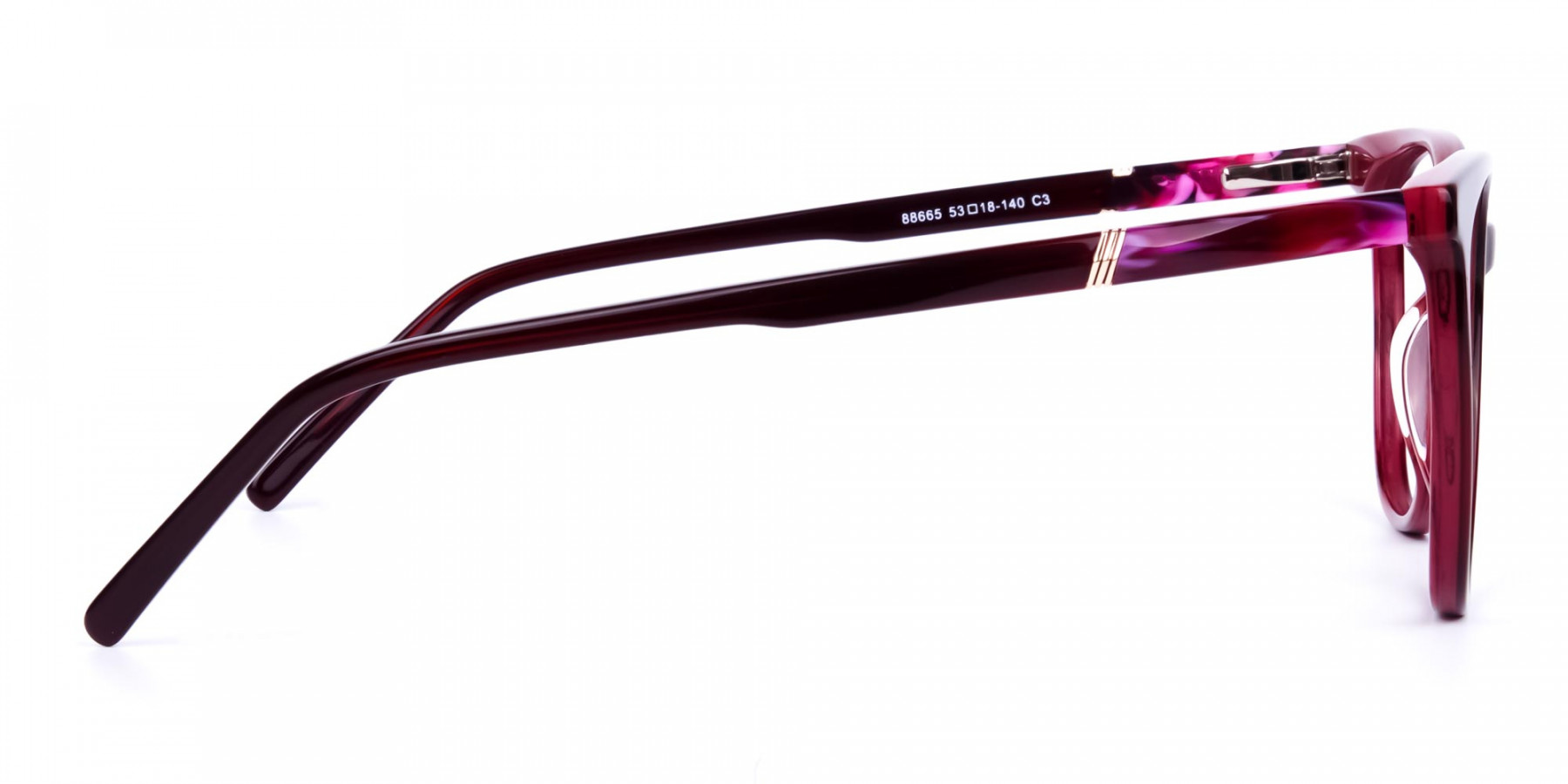 burgundy cat eye glasses -1