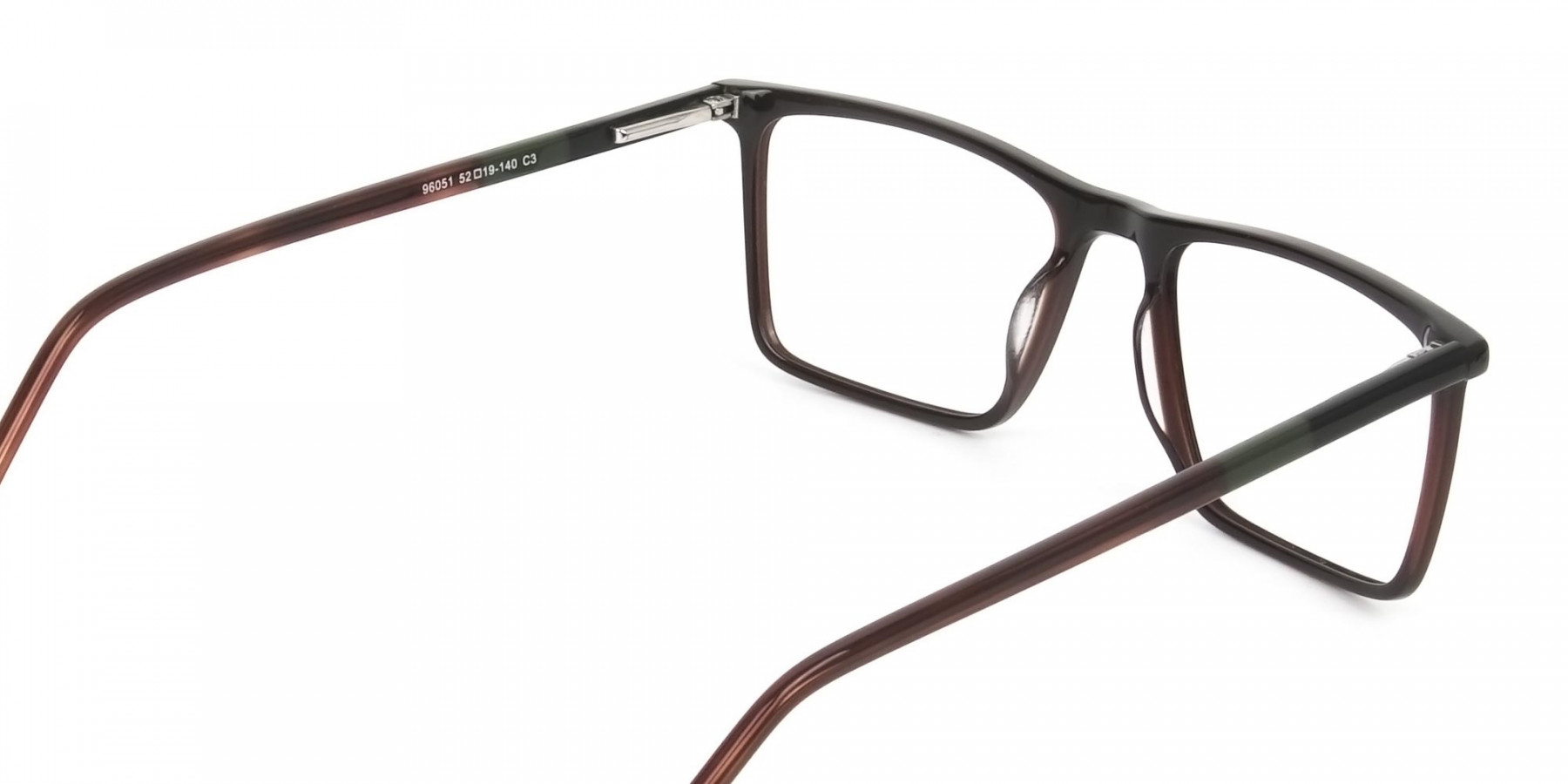 Dark Brown Rectangular Glasses - 1