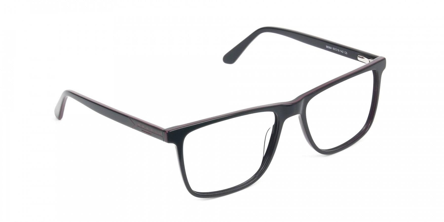 Geek Blue Rectangular Glasses in Acetate - 1