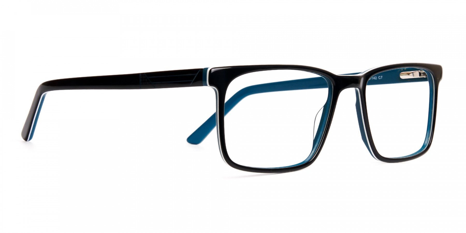 designer-Black-and-teal rectangular-glasses-frames-1