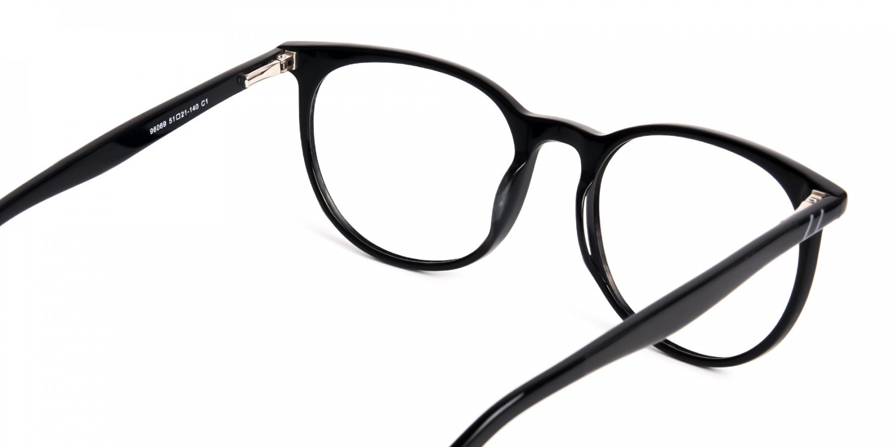 Shiny Black Full Rim Round Glasses Toft 1 Specscart ®