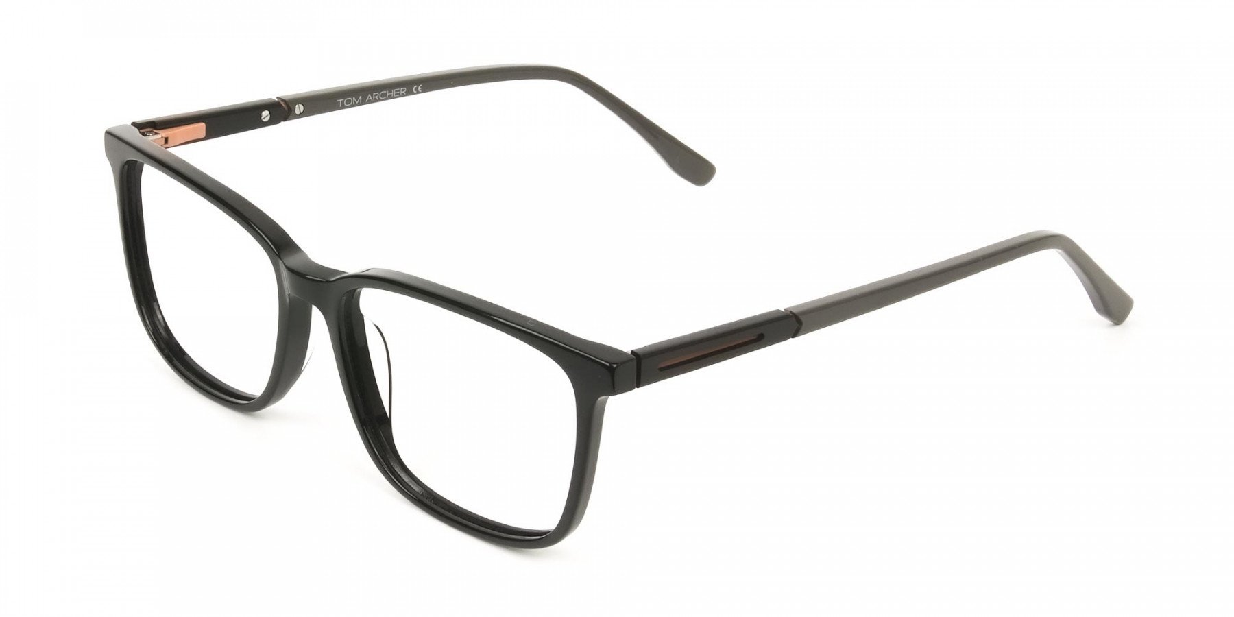 Rectangular Sporty Looks Black Casual Glasses - 1