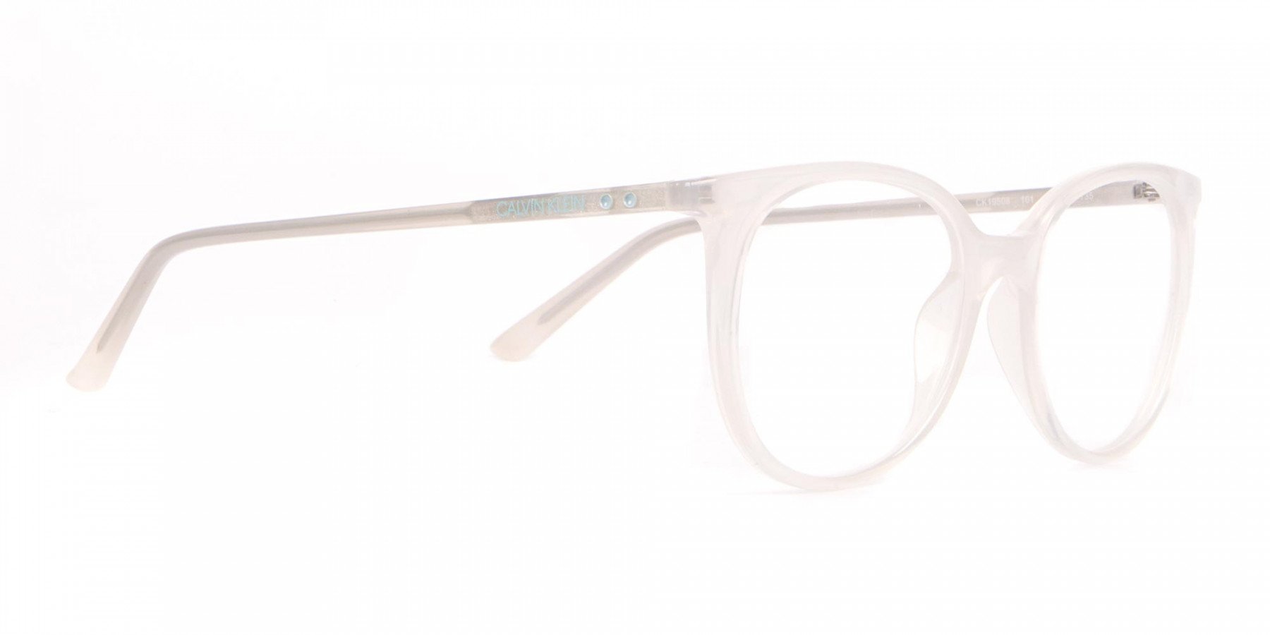 Calvin Klein CK19508 Milky White Classic Round Glasses-1