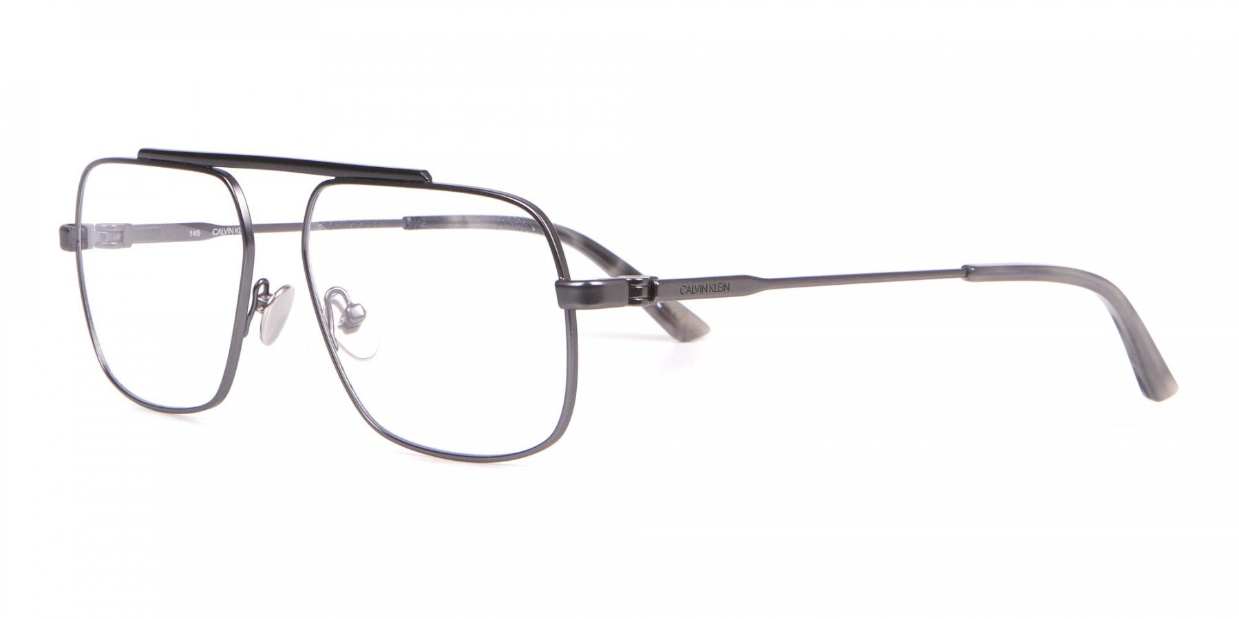 Calvin Klein CK18106 Black & Gun Metal Glasses Rectangular-1