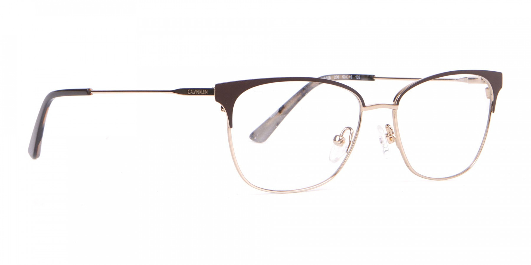 Calvin Klein CK18108 Women Rectangular Metal Glasses Brown-1