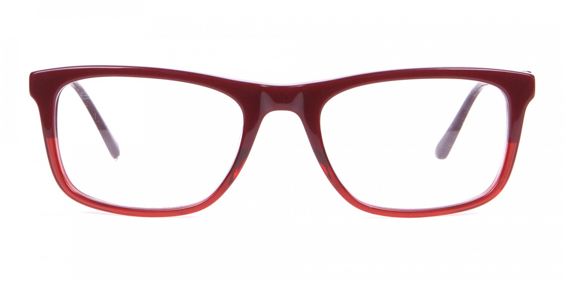 Calvin Klein CK19707 Two-Tone Rectangular Glasses Red-1