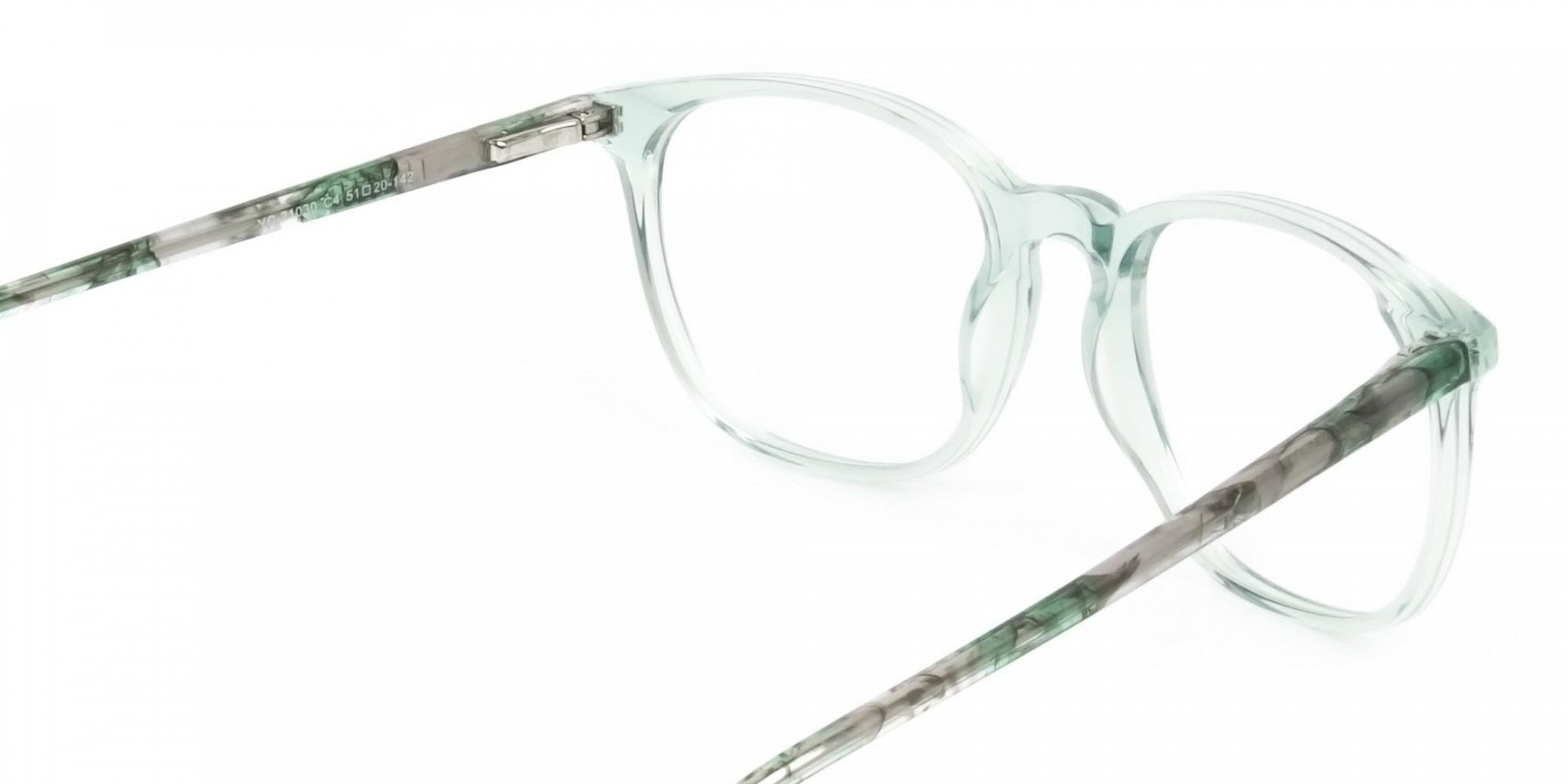 Teal Crysral Green Glasses in Wayfarer - 1