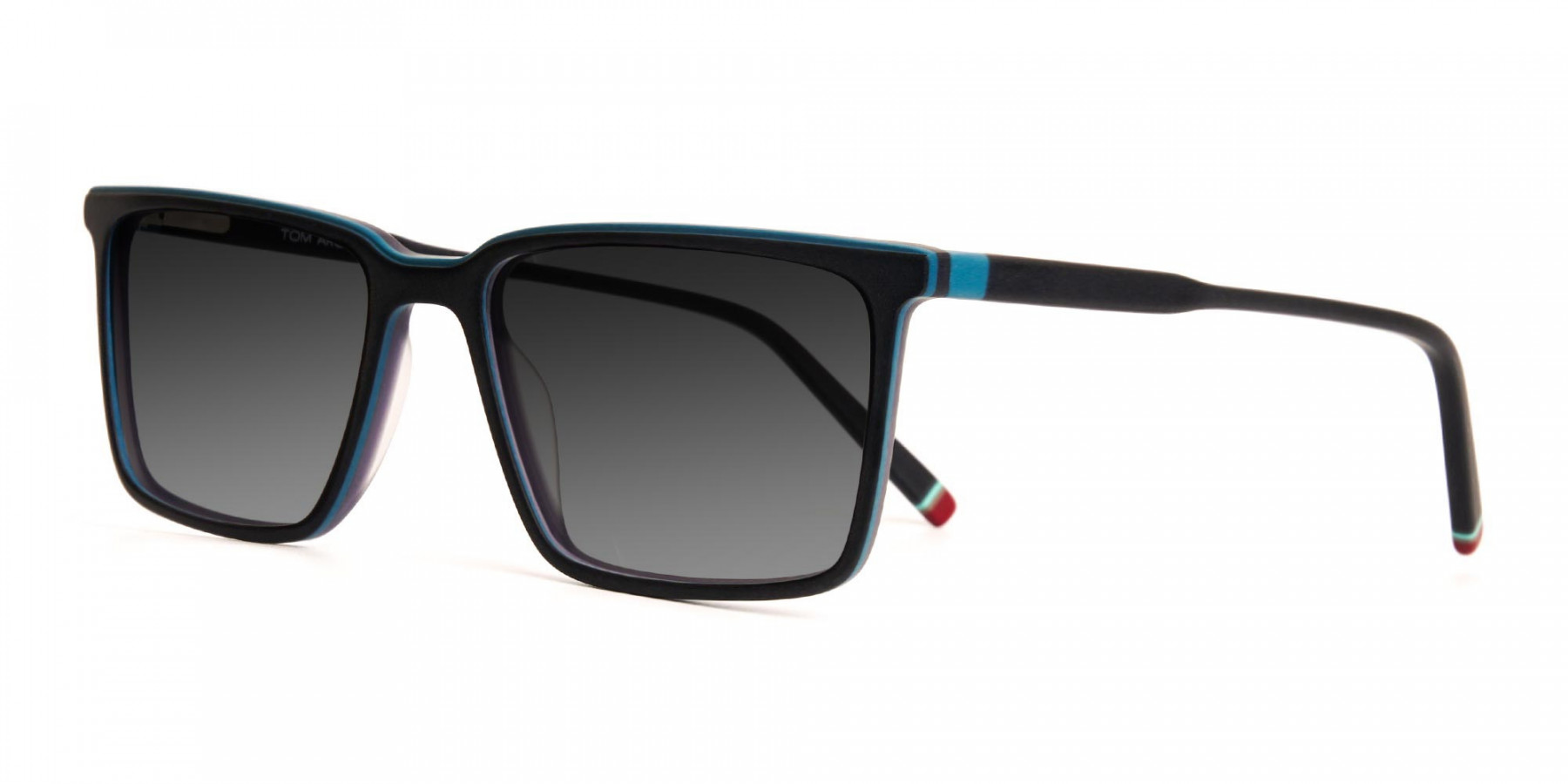 black-and-teal-rectangular-full-rim-grey-tinted-sunglasses-frames-1
